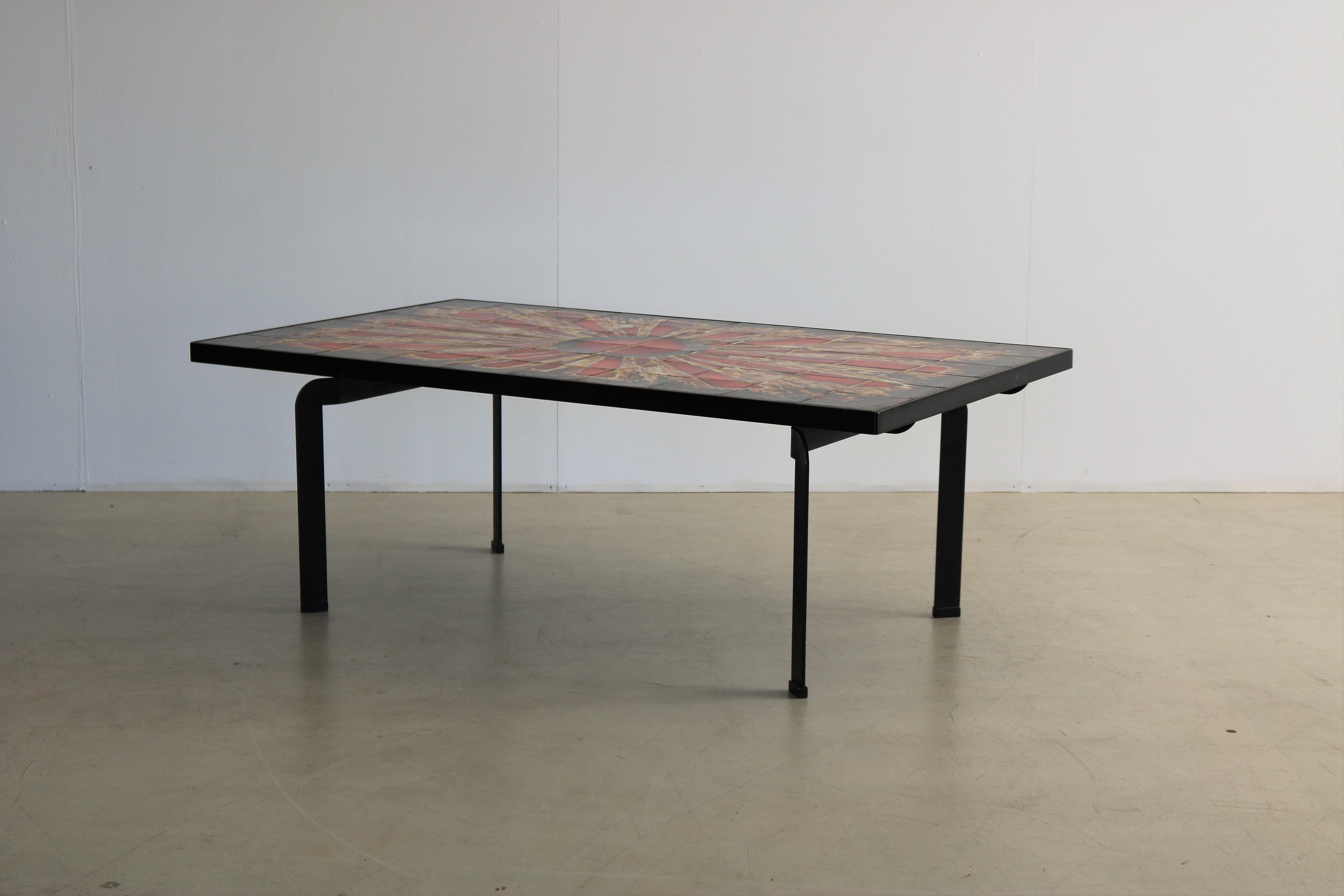 Vintage Xl Coffee Table Coffee Table Knud Michel Danish
Rare handmade coffee table by Knud Michel. Large format with inlaid tiles on a metal frame.
Period 60s
designs Knud Michel Denmark
conditions very good light signs of use
Size 55.5 x 152 x