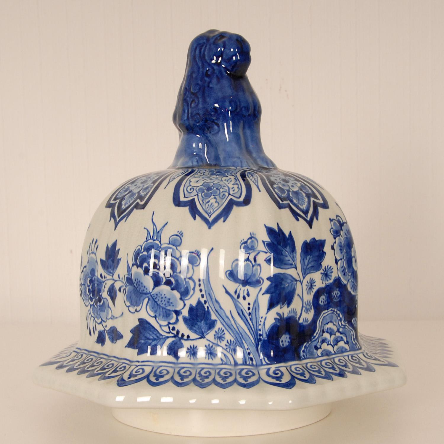 Vintage XL Delft Vase Royal Delft Covered Jar Blue White Delftware Chinoiserie 4