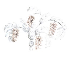 Vintage XL floral wall lamp by Hans Kögl , 1970s Vintage XL floral wall lamp by Hans Kögl , 1970s