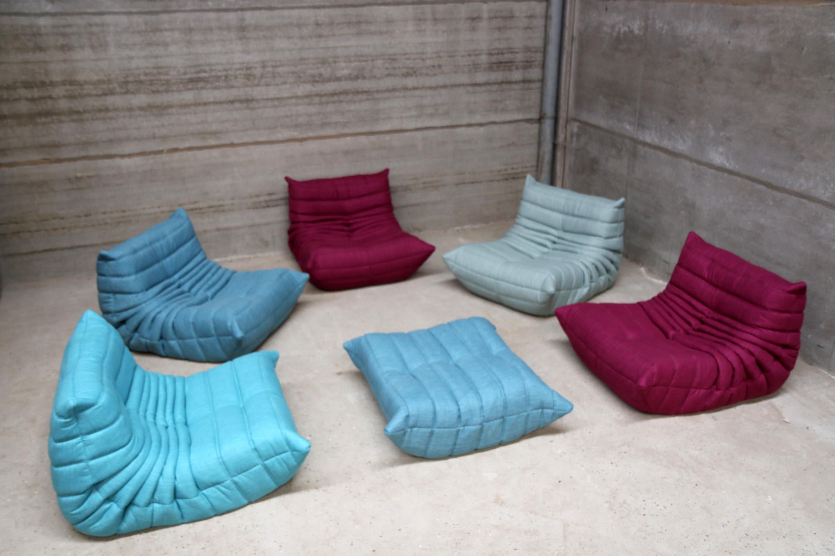 CERTIFIED Ligne Roset TOGO XL sofa in Orange Stain Free Fabric, DIAMOND QUALITY For Sale 9