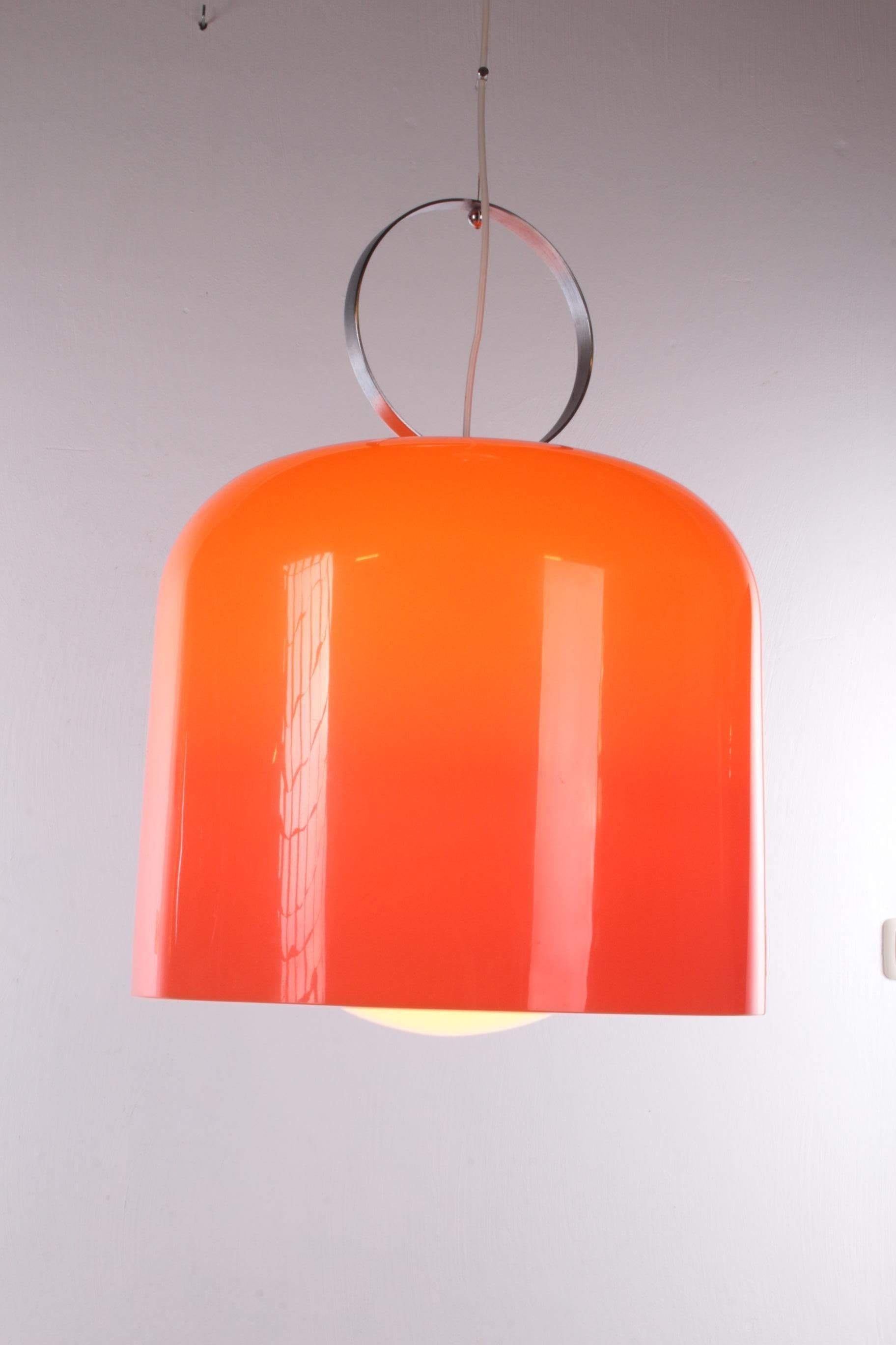 Mid-Century Modern Vintage Alvise Hanging Lamp by Luigi Massoni for Guzzini - 1970s Design For Sale