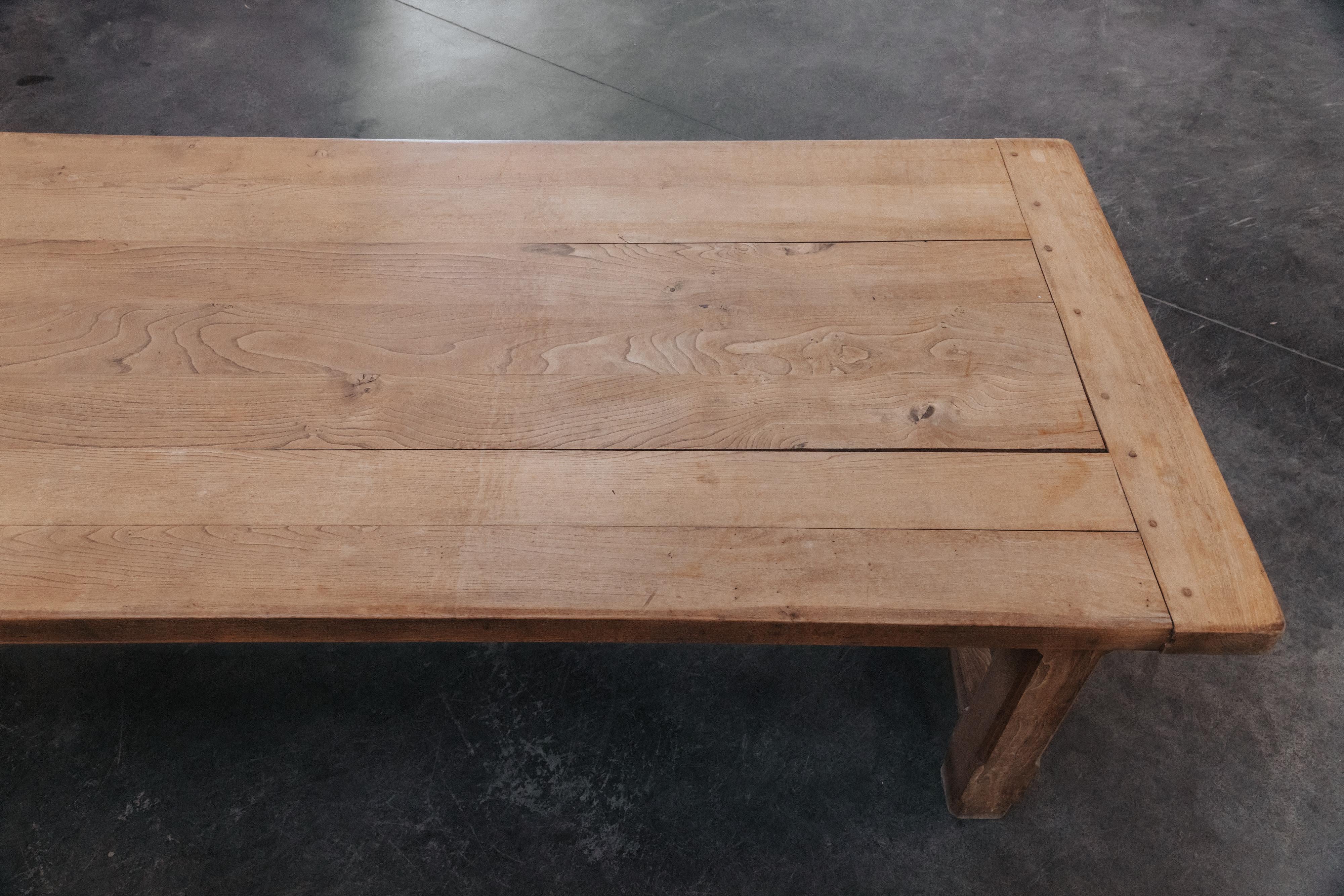 Mesa de granja vintage XL de roble procedente de Francia, circa 1940 Roble en venta