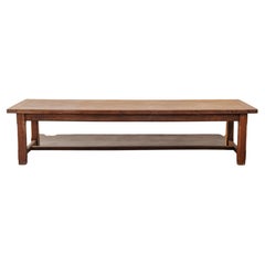 Mesa de granja vintage XL de roble procedente de Francia, circa 1940