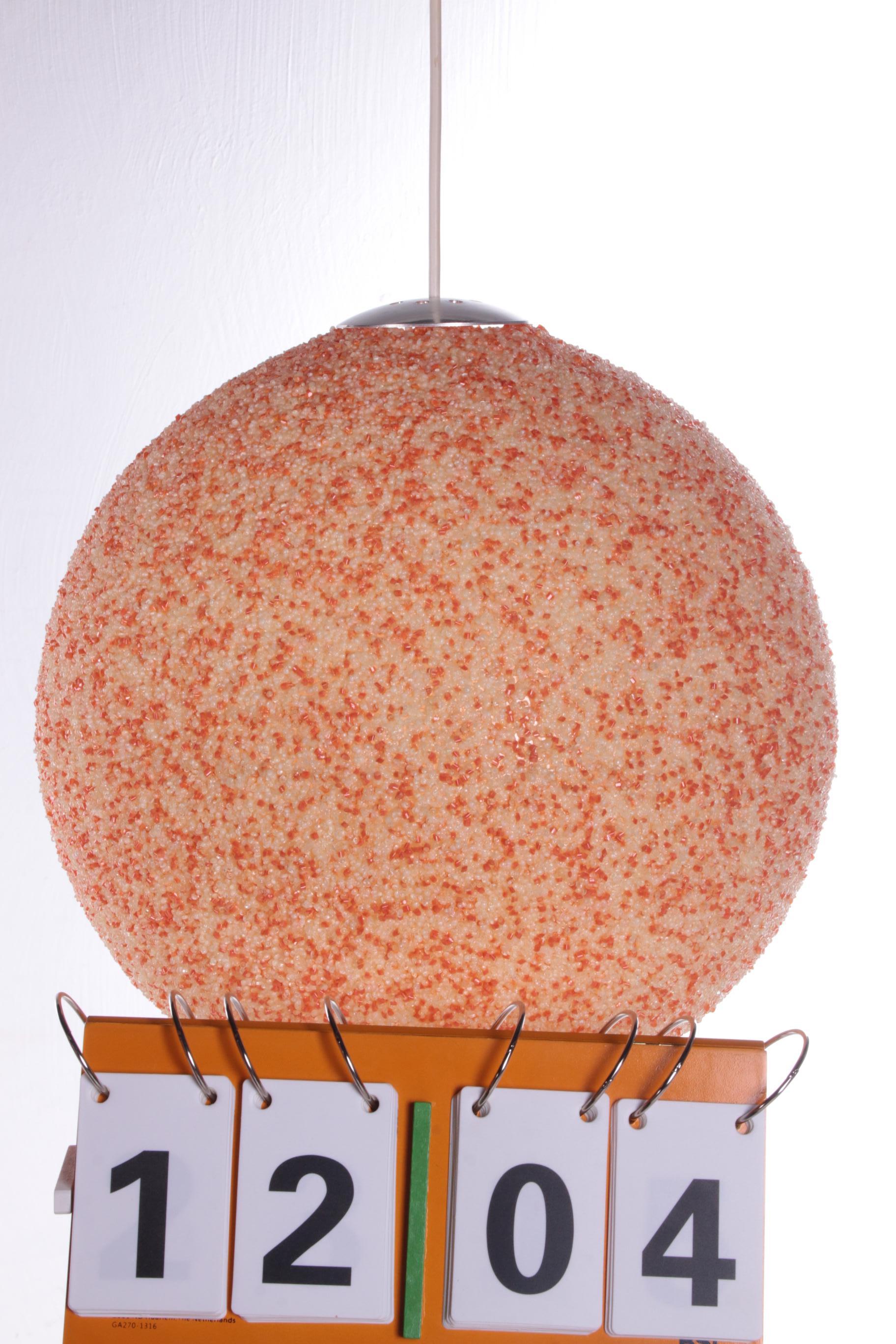 Mid-Century Modern Lampe suspendue orange XL, années 1960 en vente