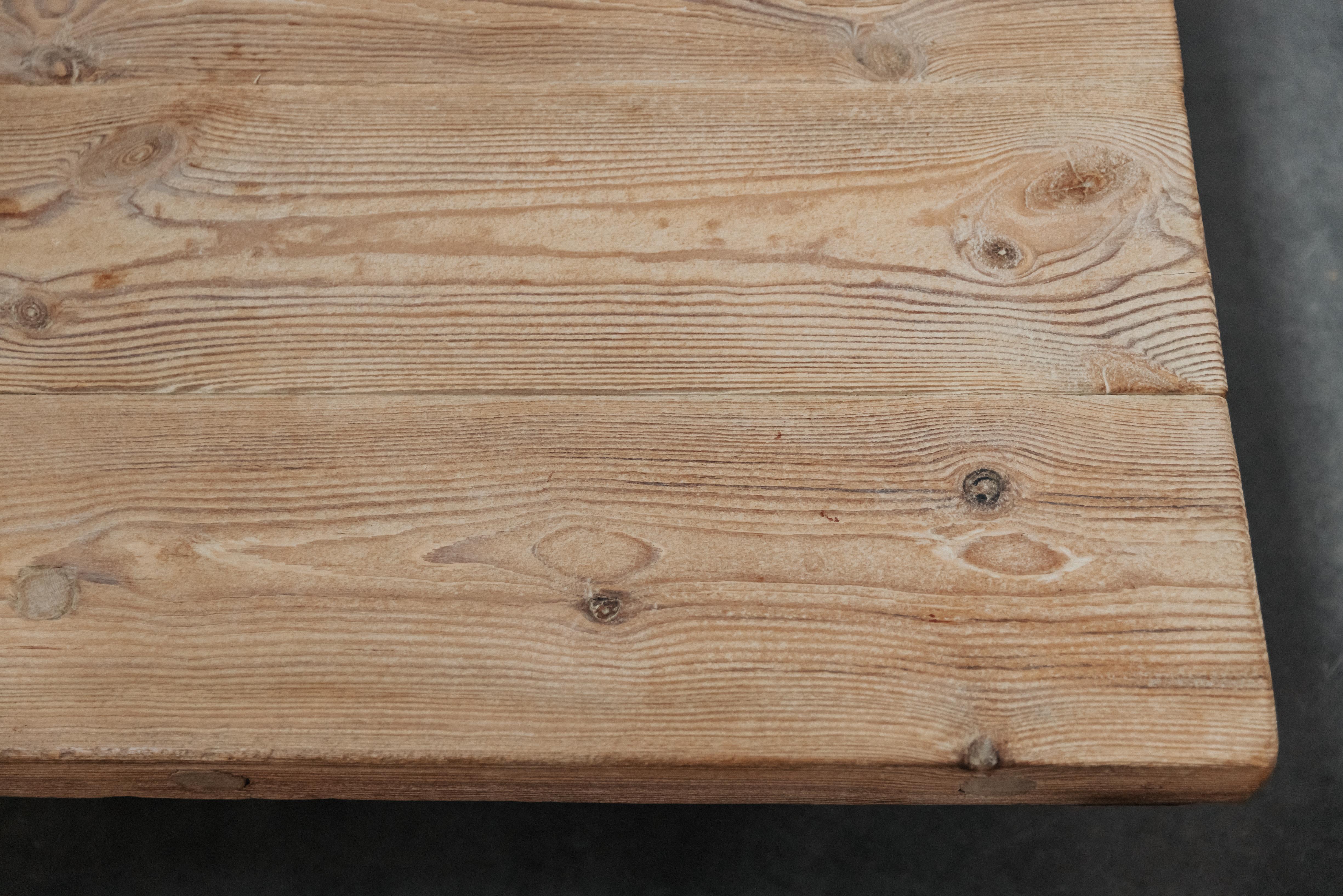 Mid-20th Century Vintage XL Pine Coffee Table From Denmark, Circa 1960