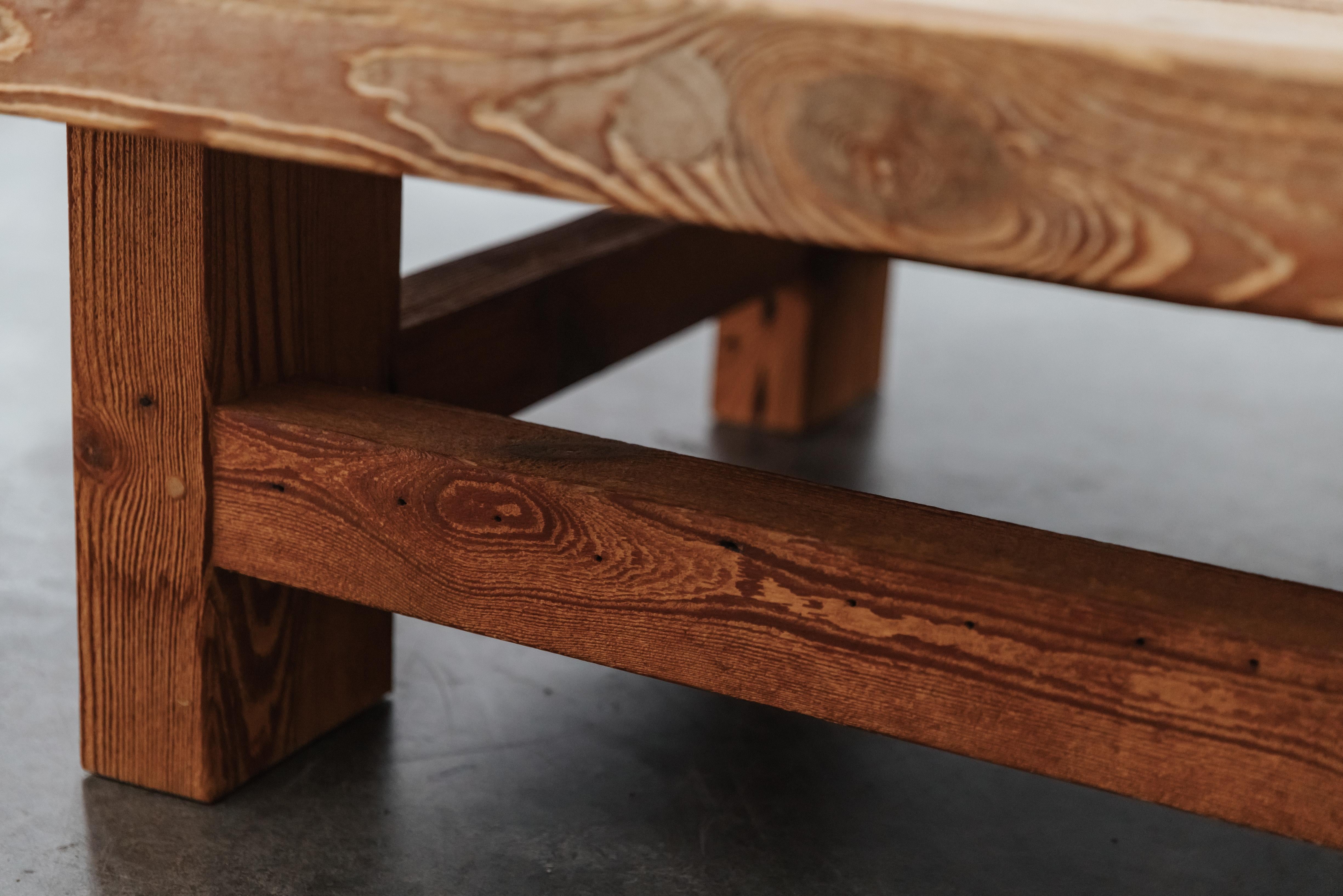 Vintage XL Pine Coffee Table From Denmark, Circa 1960 3
