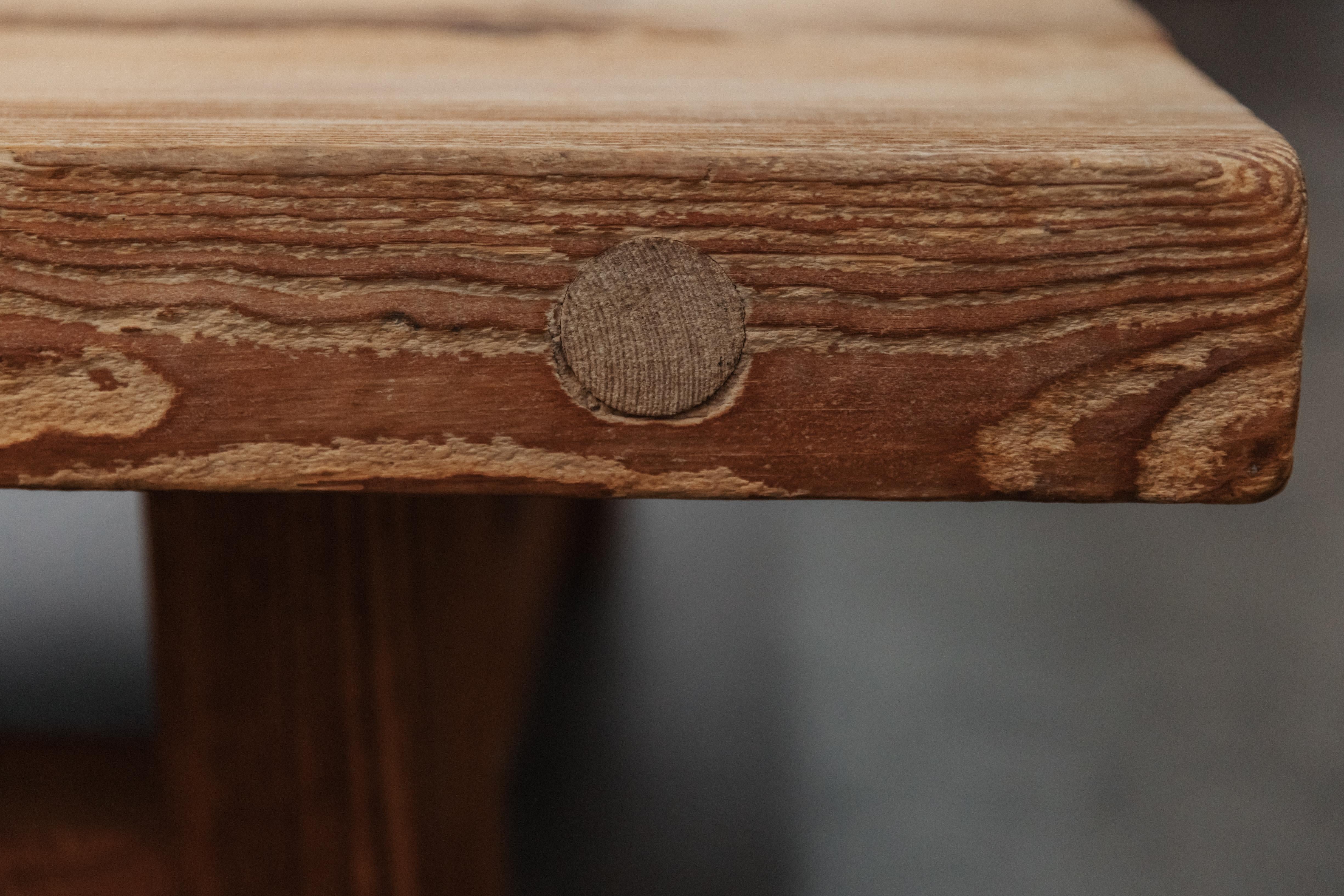 Vintage XL Pine Coffee Table From Denmark, Circa 1960 4