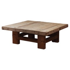 Vintage XL Pine Coffee Table From Denmark, Circa 1960