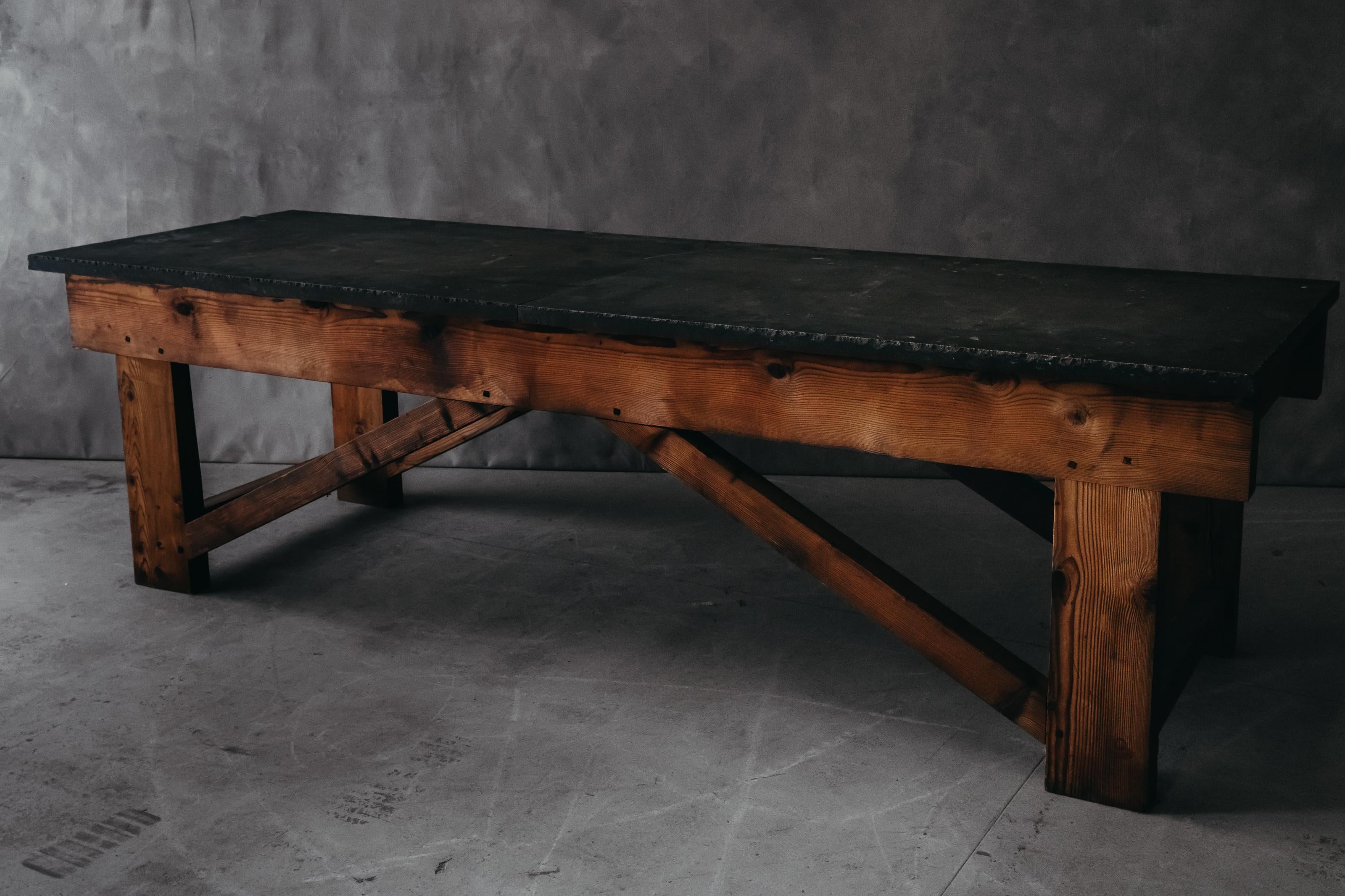 Vintage Xl Stone Console Table from France, circa 1940 For Sale 1