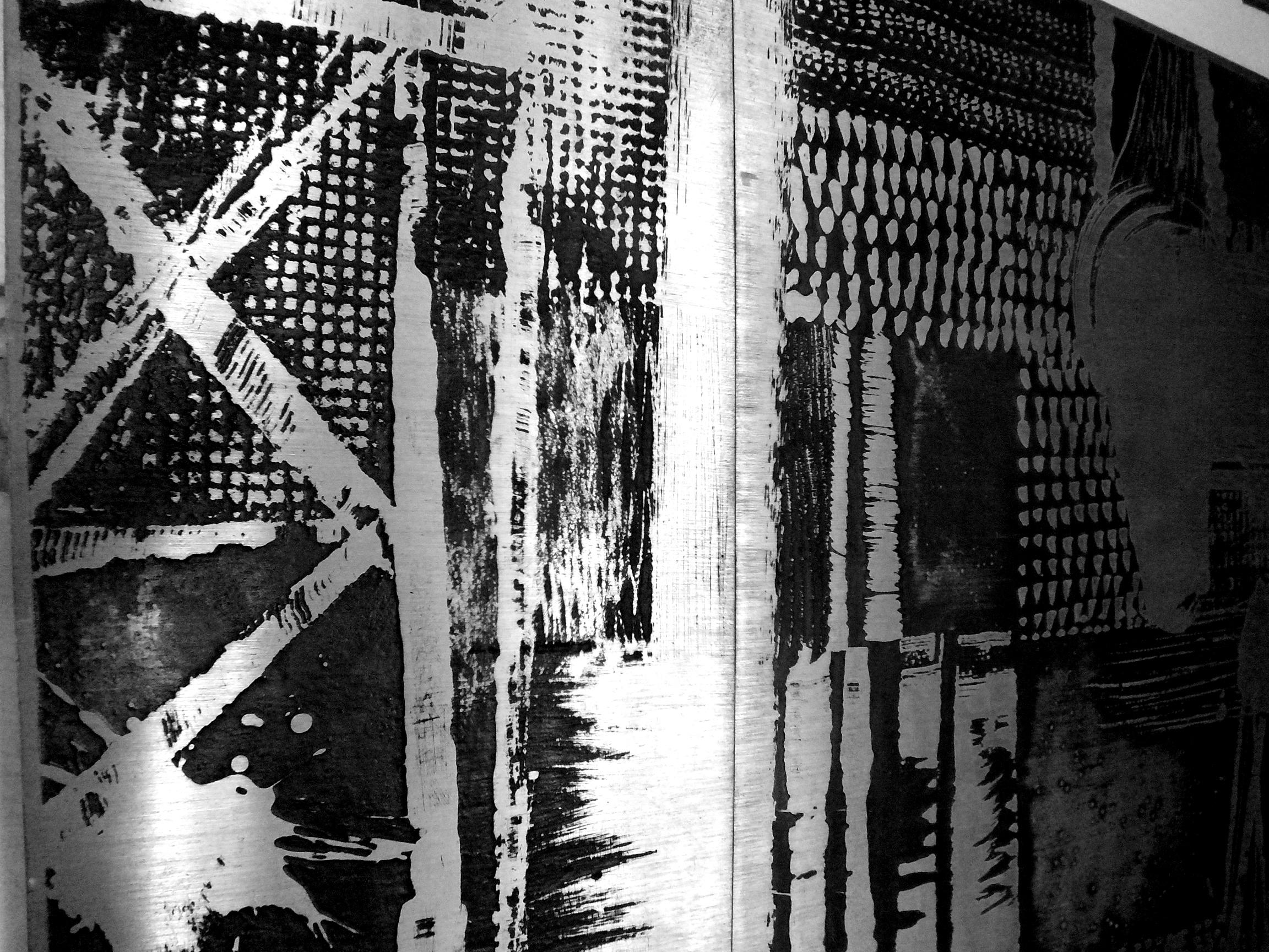 Vintage XL Wall Panel Zinc Np2 Patuzzi Nerone Garonetti Torino, 1975 For Sale 4