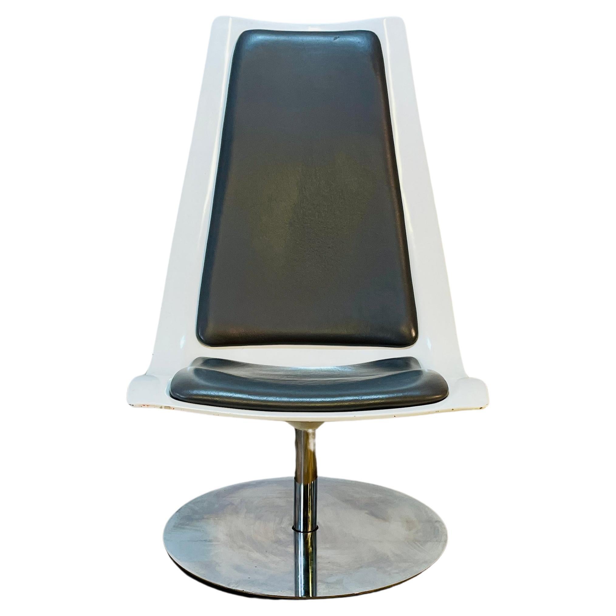 Vintage XPO Swivel Chair by BO Concept on Chrome Base For Sale