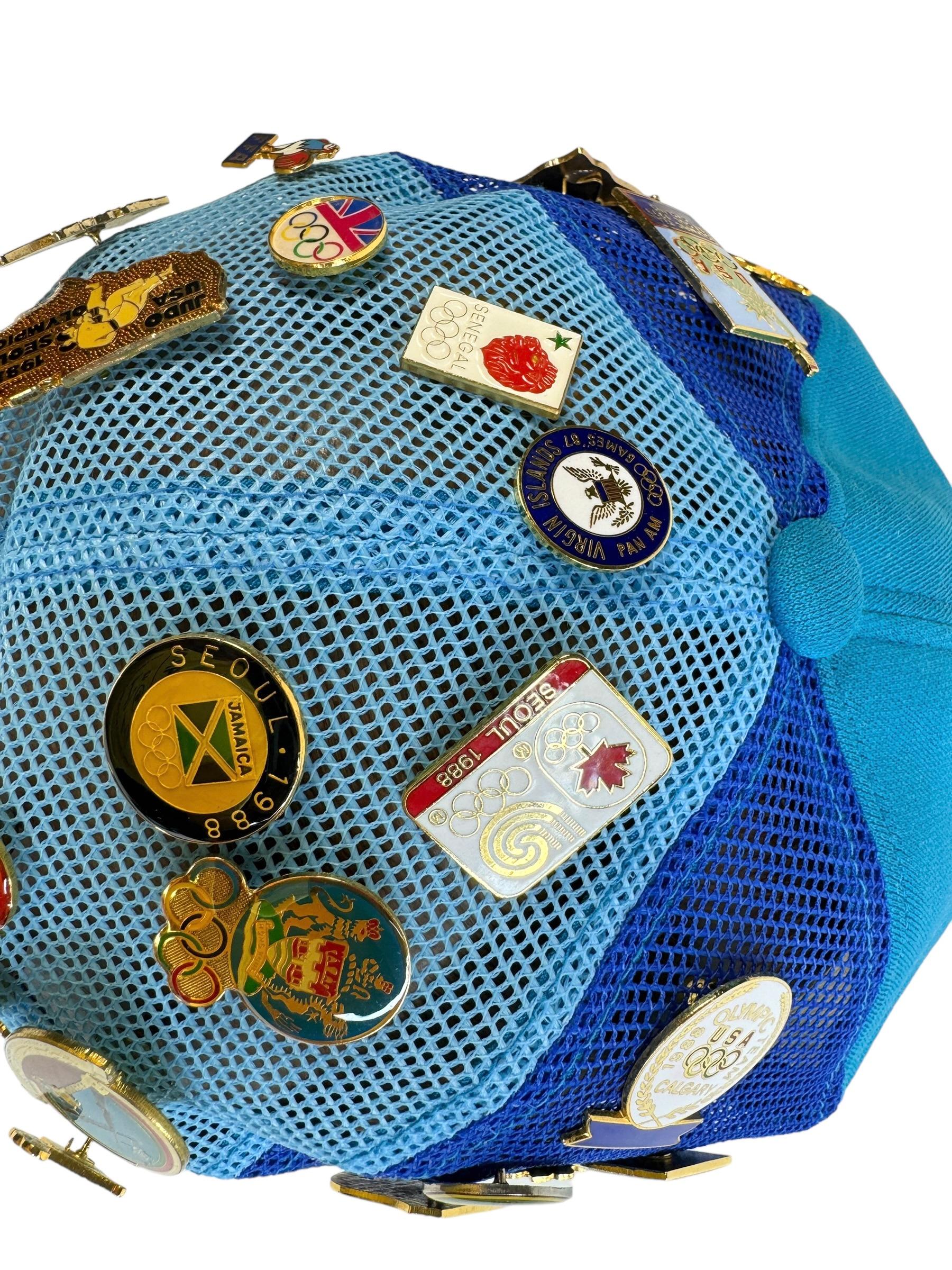 Vintage XXIV Olympische Spiele 1988 Seoul Korea Snapback-Cape-Hut mit 24 Pins im Angebot 4