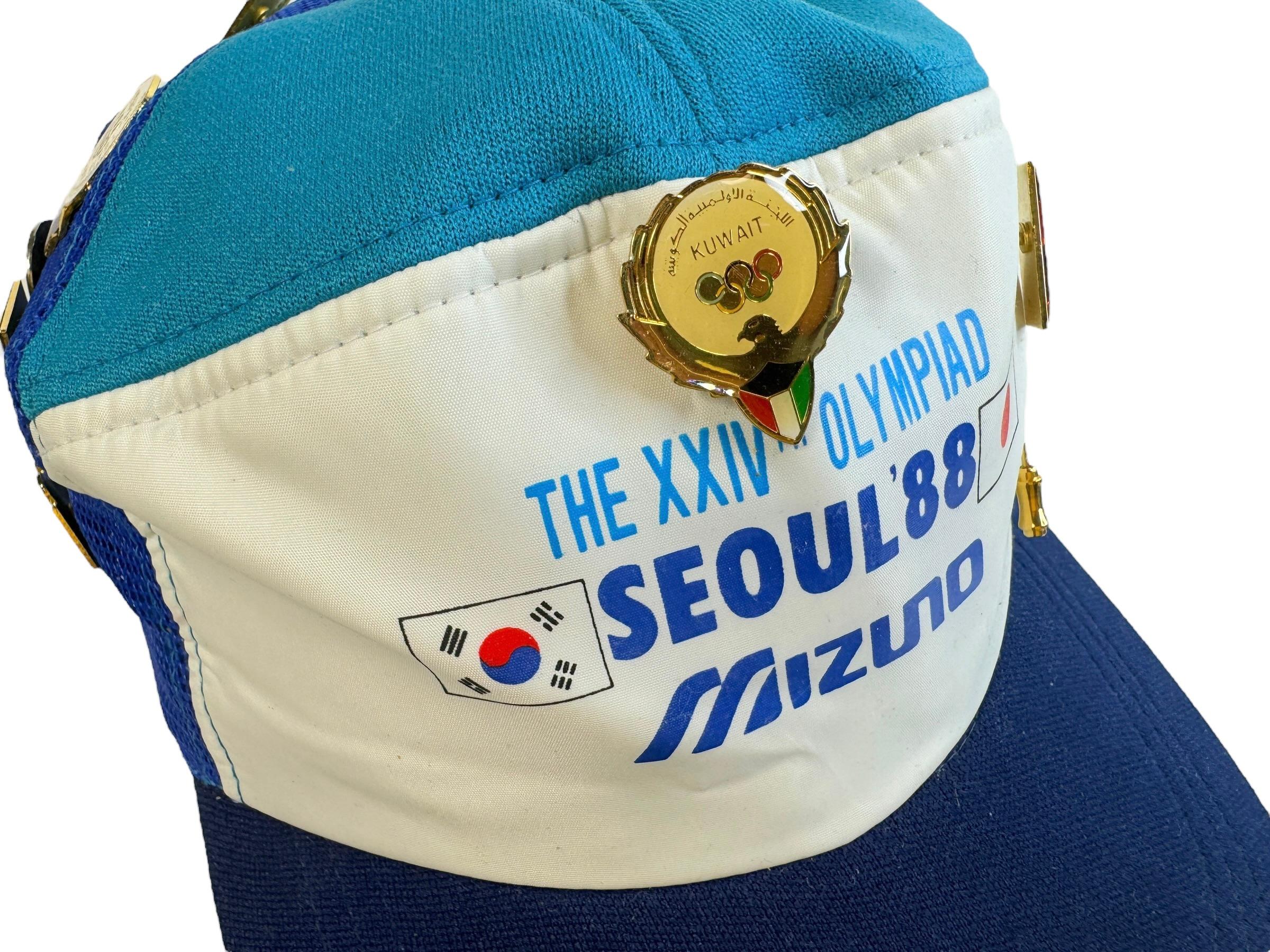 Vintage XXIV Olympische Spiele 1988 Seoul Korea Snapback-Cape-Hut mit 24 Pins im Angebot 5