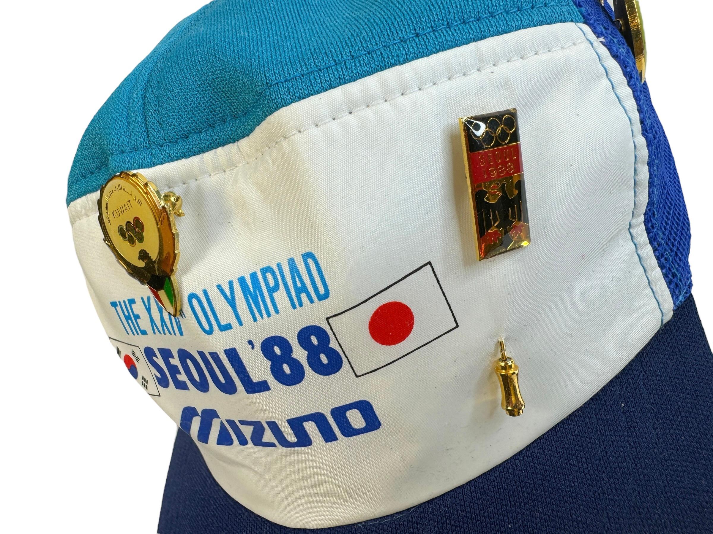 Vintage XXIV Olympische Spiele 1988 Seoul Korea Snapback-Cape-Hut mit 24 Pins im Angebot 6