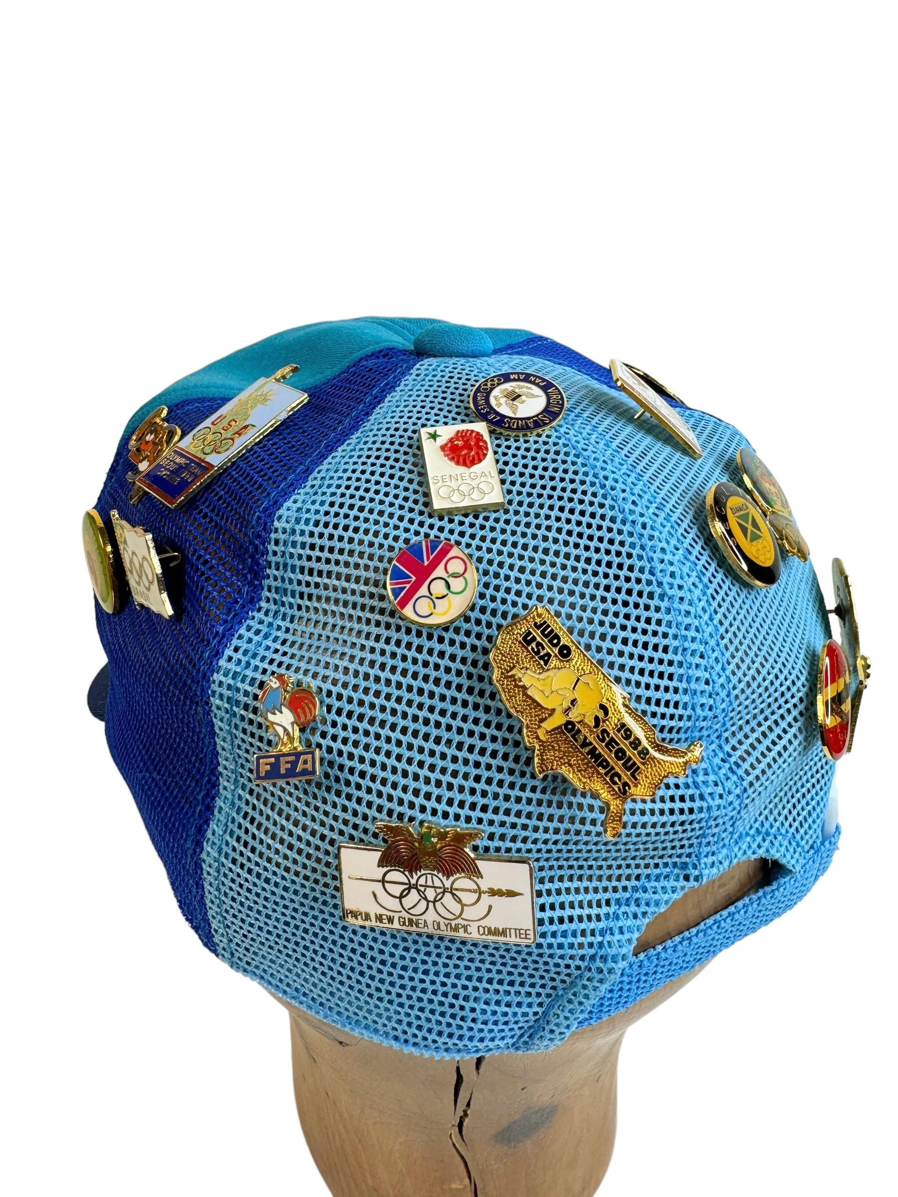 Vintage XXIV Olympische Spiele 1988 Seoul Korea Snapback-Cape-Hut mit 24 Pins (Moderne) im Angebot
