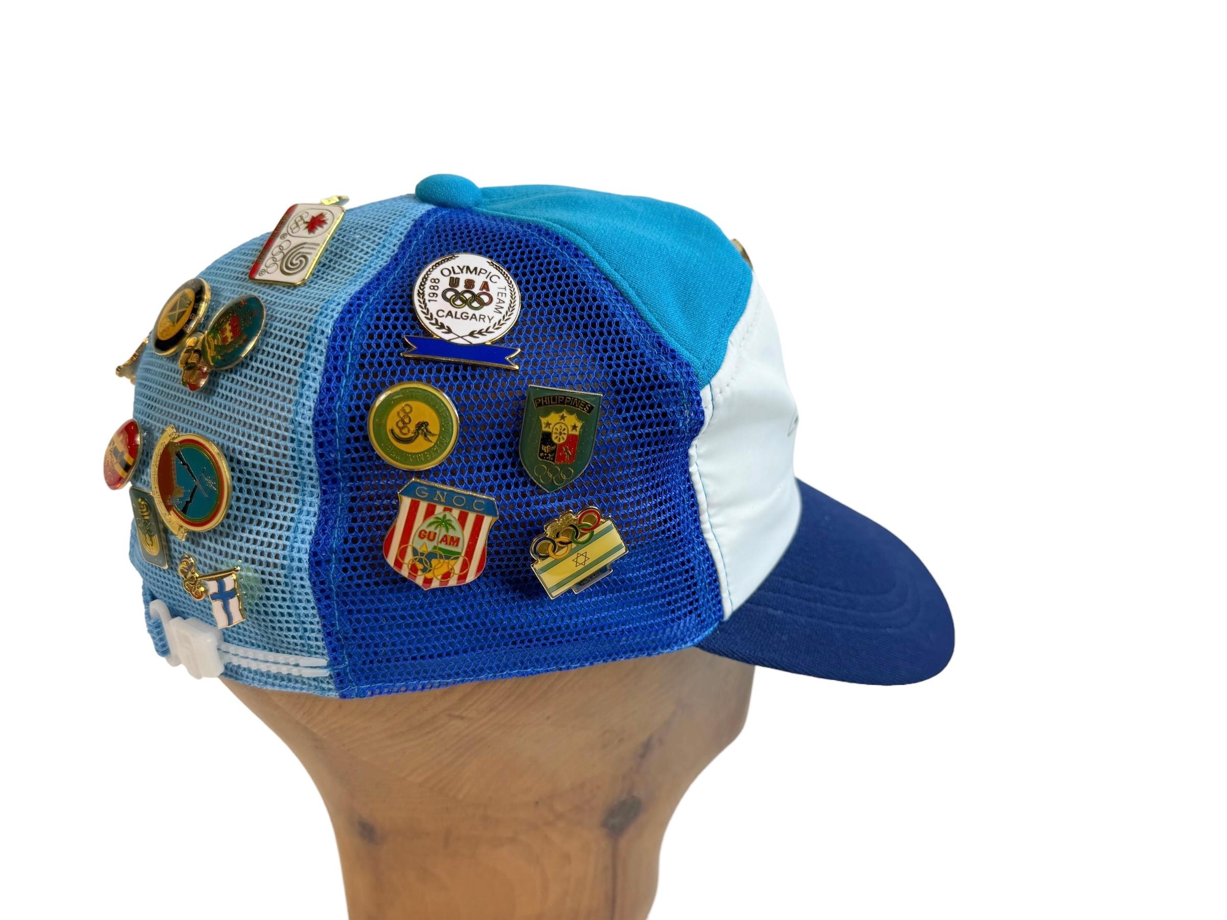 Vintage XXIV Olympische Spiele 1988 Seoul Korea Snapback-Cape-Hut mit 24 Pins im Zustand „Gut“ im Angebot in Nuernberg, DE