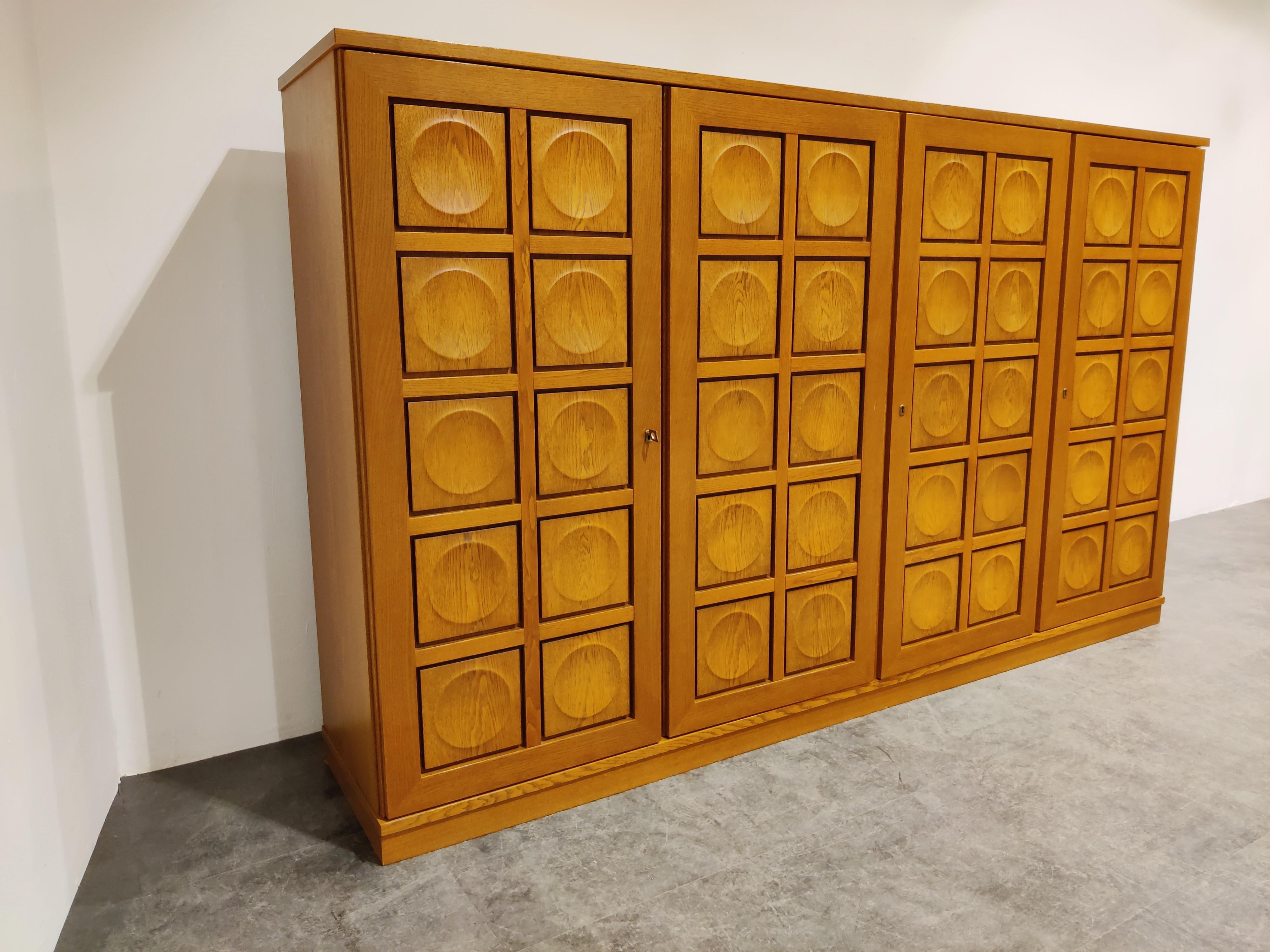 Late 20th Century Vintage Xxl Brutalist Highboard, 1970s