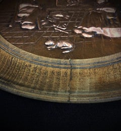 Vintage XXth Century Wall Plate with Copper Reliefs by Sénécal - 2Y285