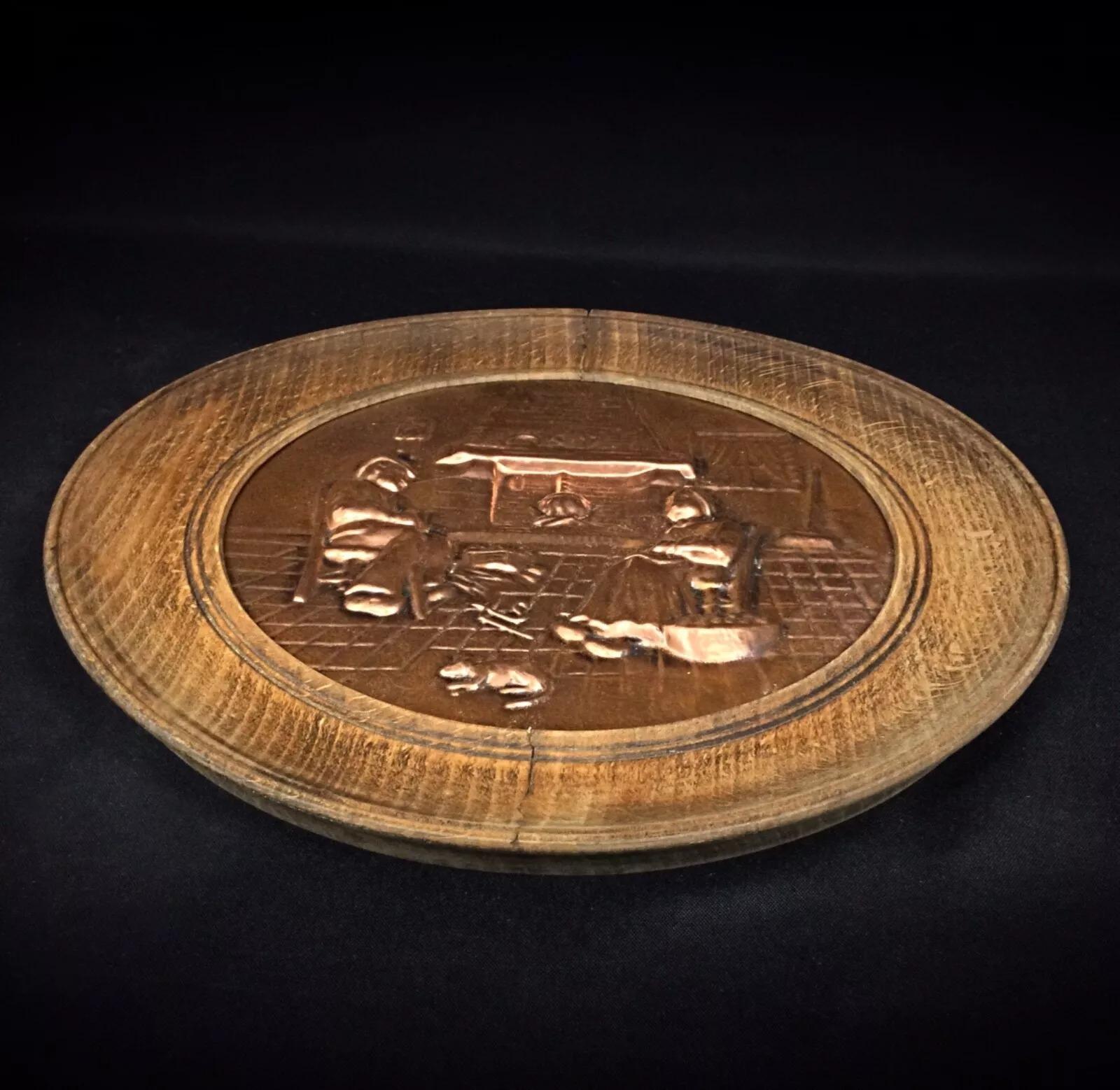Cuivre Plaque murale vintage du XXème siècle avec reliefs en cuivre par Sénécal - 2Y285 en vente