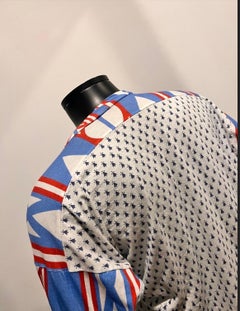 Vintage Y2K Vivienne Westwood ‘Worlds End’ Pirate Top in geometric pattern