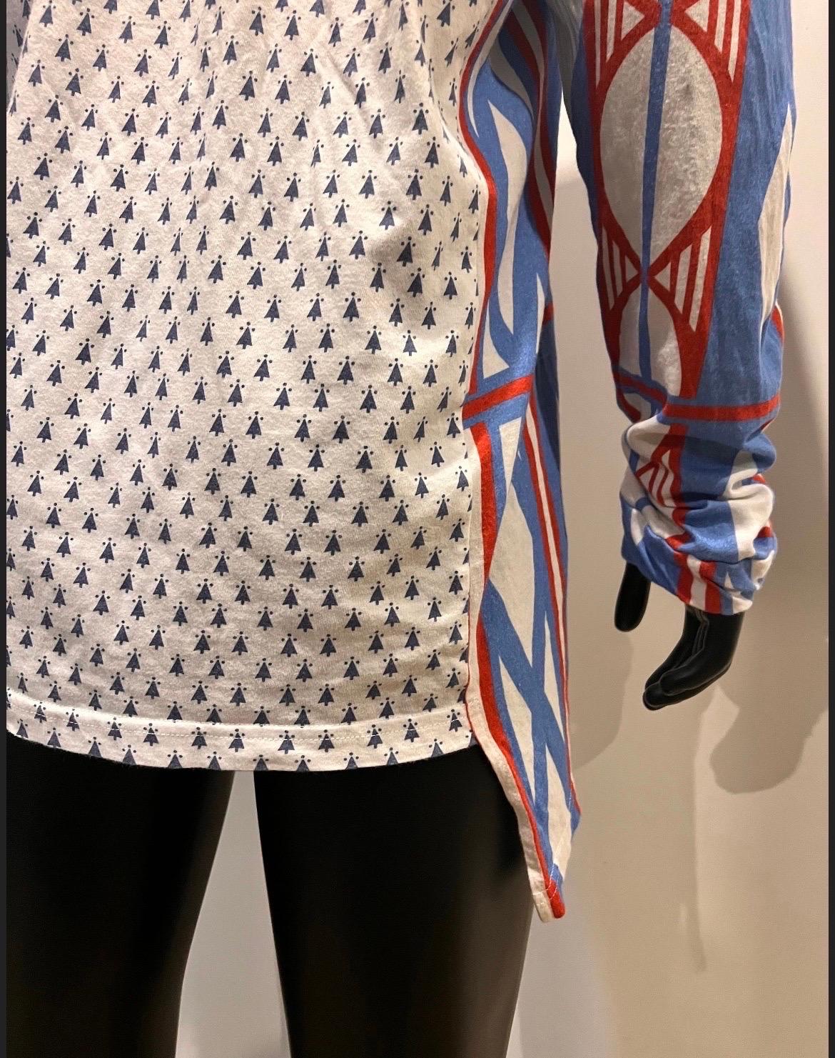 Vintage Y2K Vivienne Westwood ‘Worlds End’ Pirate Top in geometric pattern 1