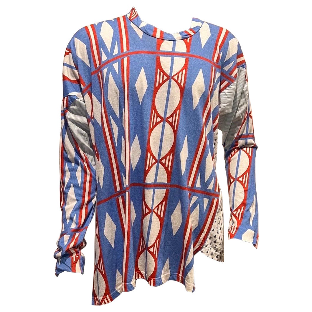 Vintage Y2K Vivienne Westwood ‘Worlds End’ Pirate Top in geometric pattern