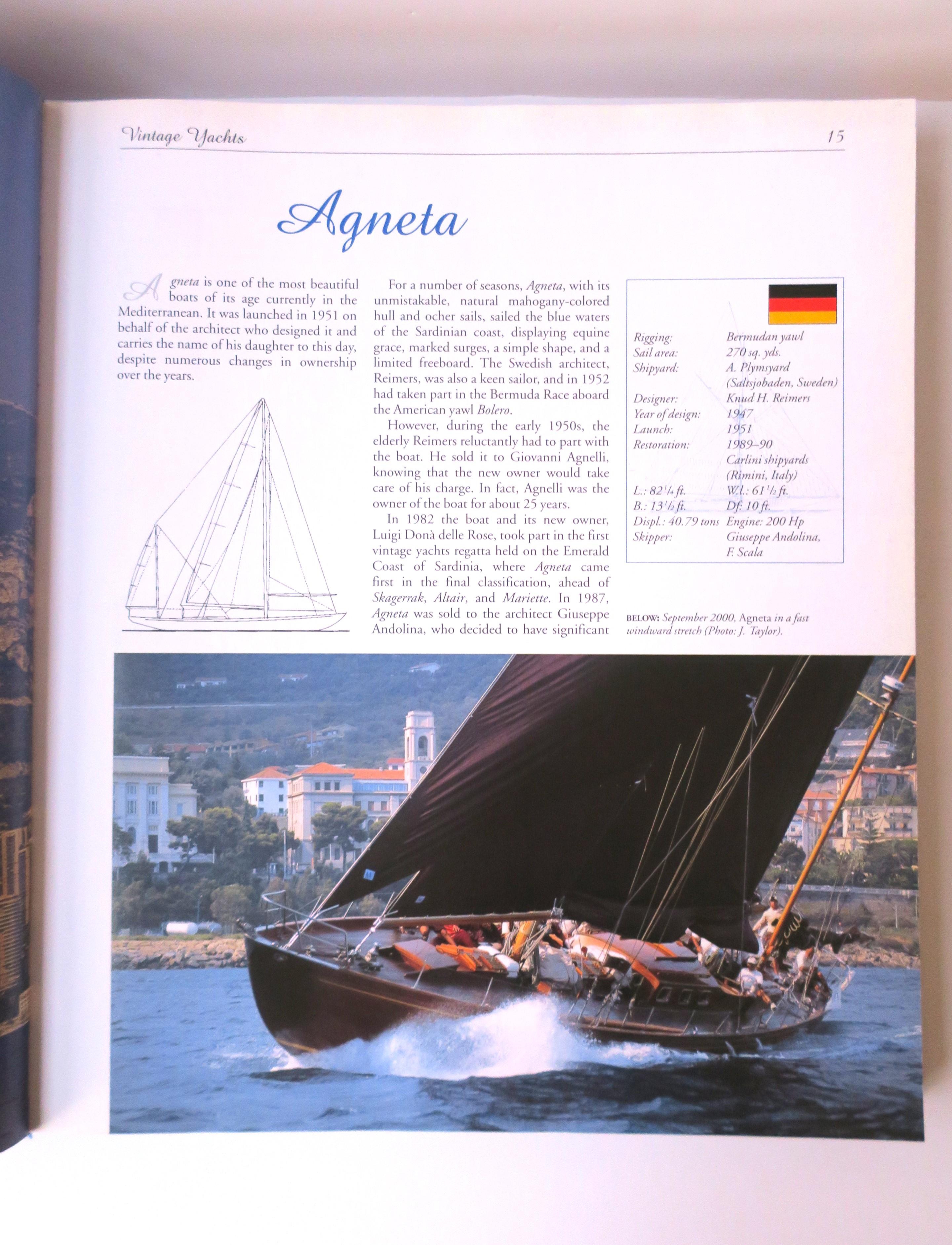 Paper Vintage Yachts by Flavio Serafini Coffee Table Book  For Sale