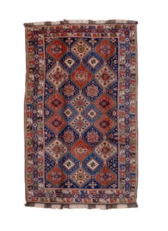 Vintage Yalemeh Rug Star Medallion Grid