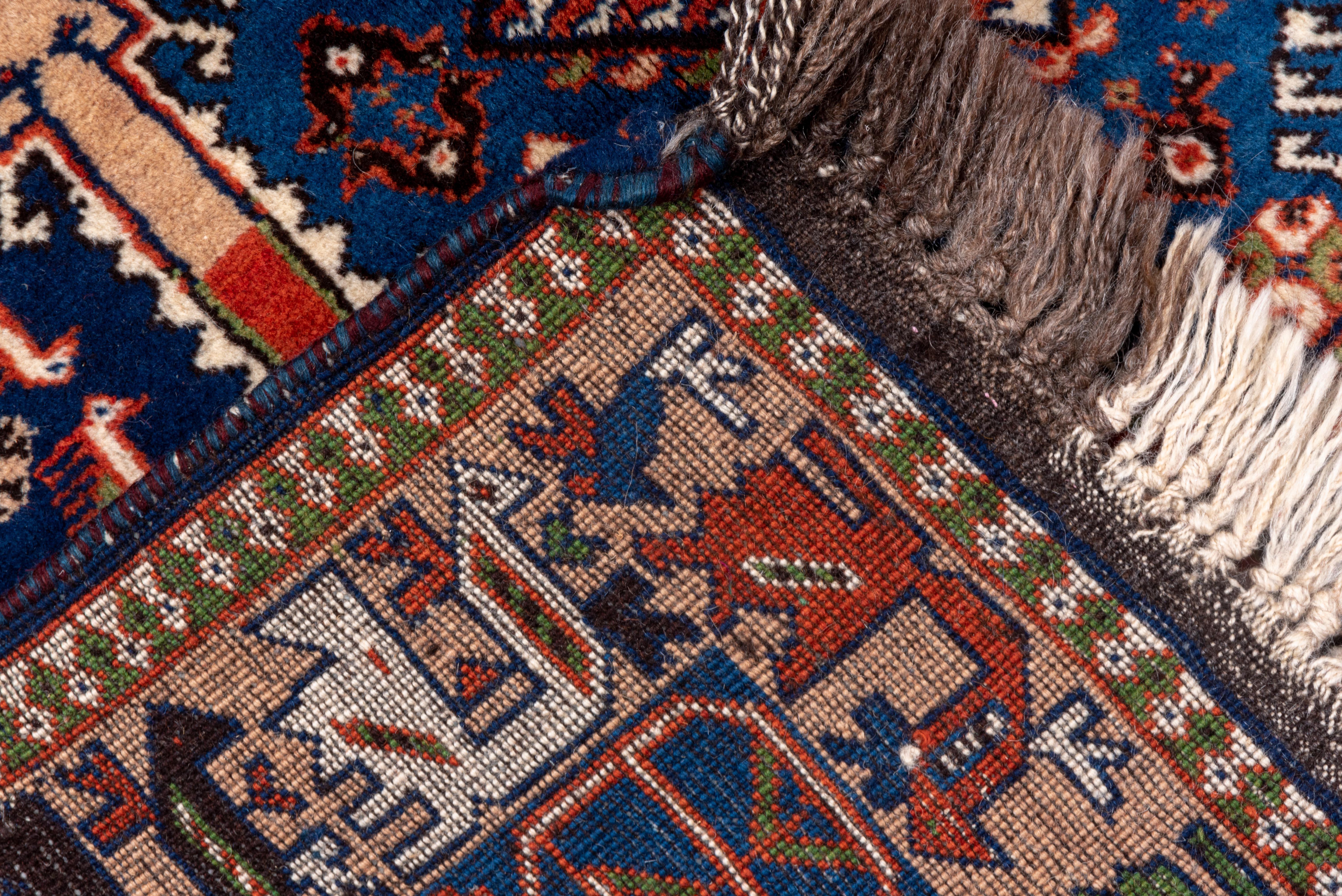 20th Century Vintage Yalemeh Rug Star Medallion Grid For Sale