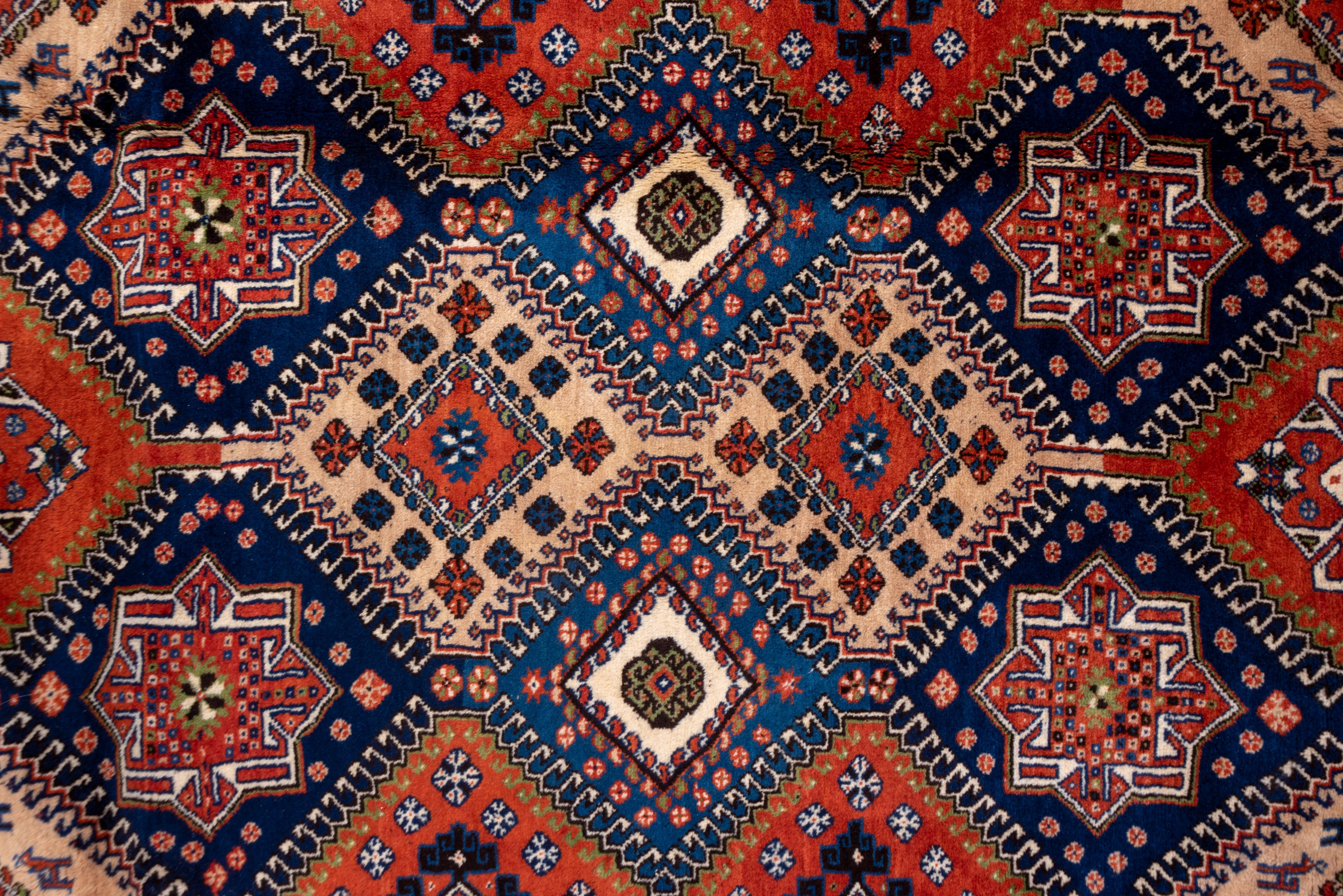 Vintage Yalemeh Rug Star Medallion Grid For Sale 2