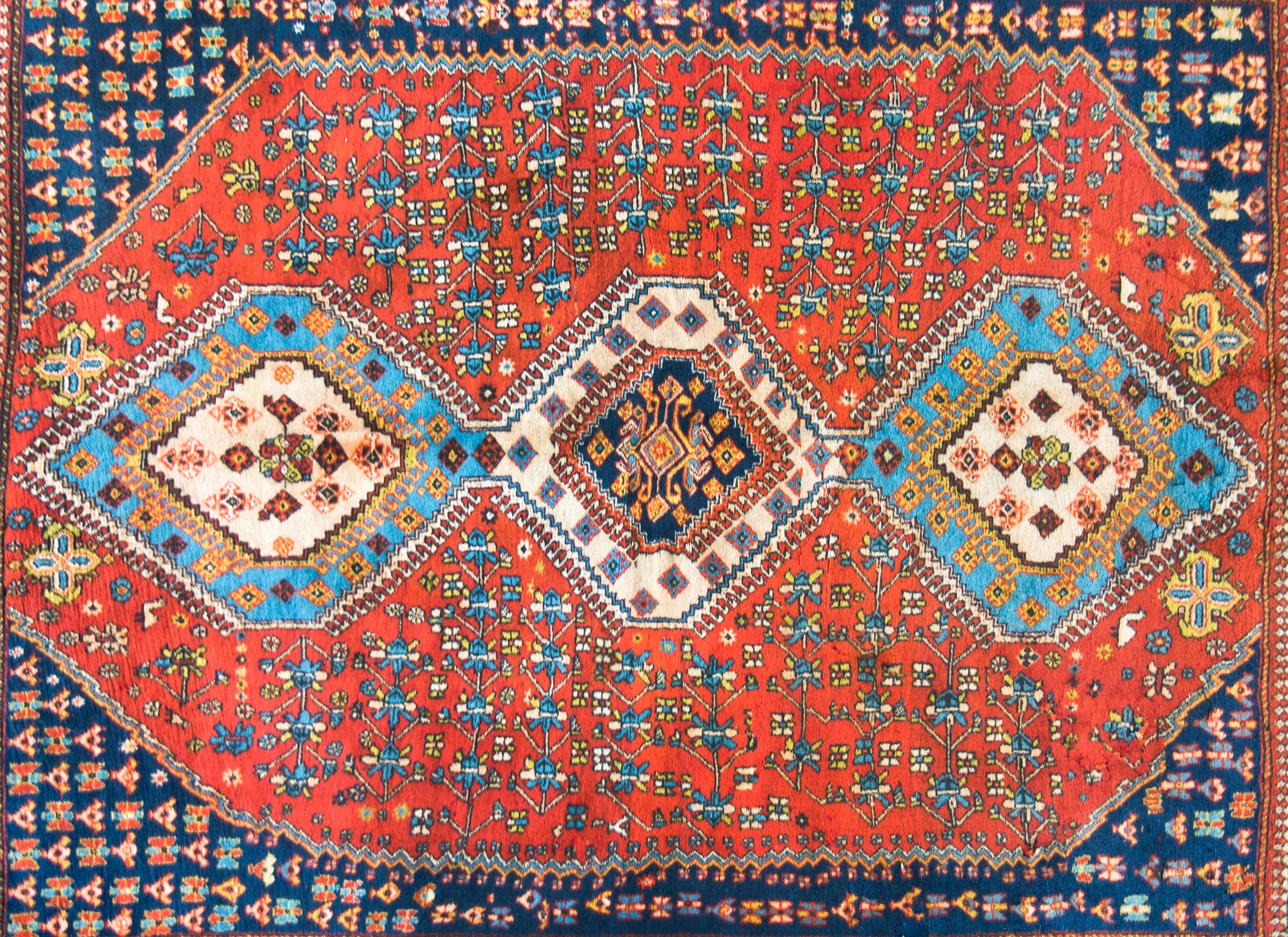 Tribal Vintage Yallameh Rug For Sale