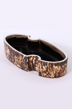 Vintage Yamasan Ikebana Bowl - Authentic 1960s Japanese Ceramic