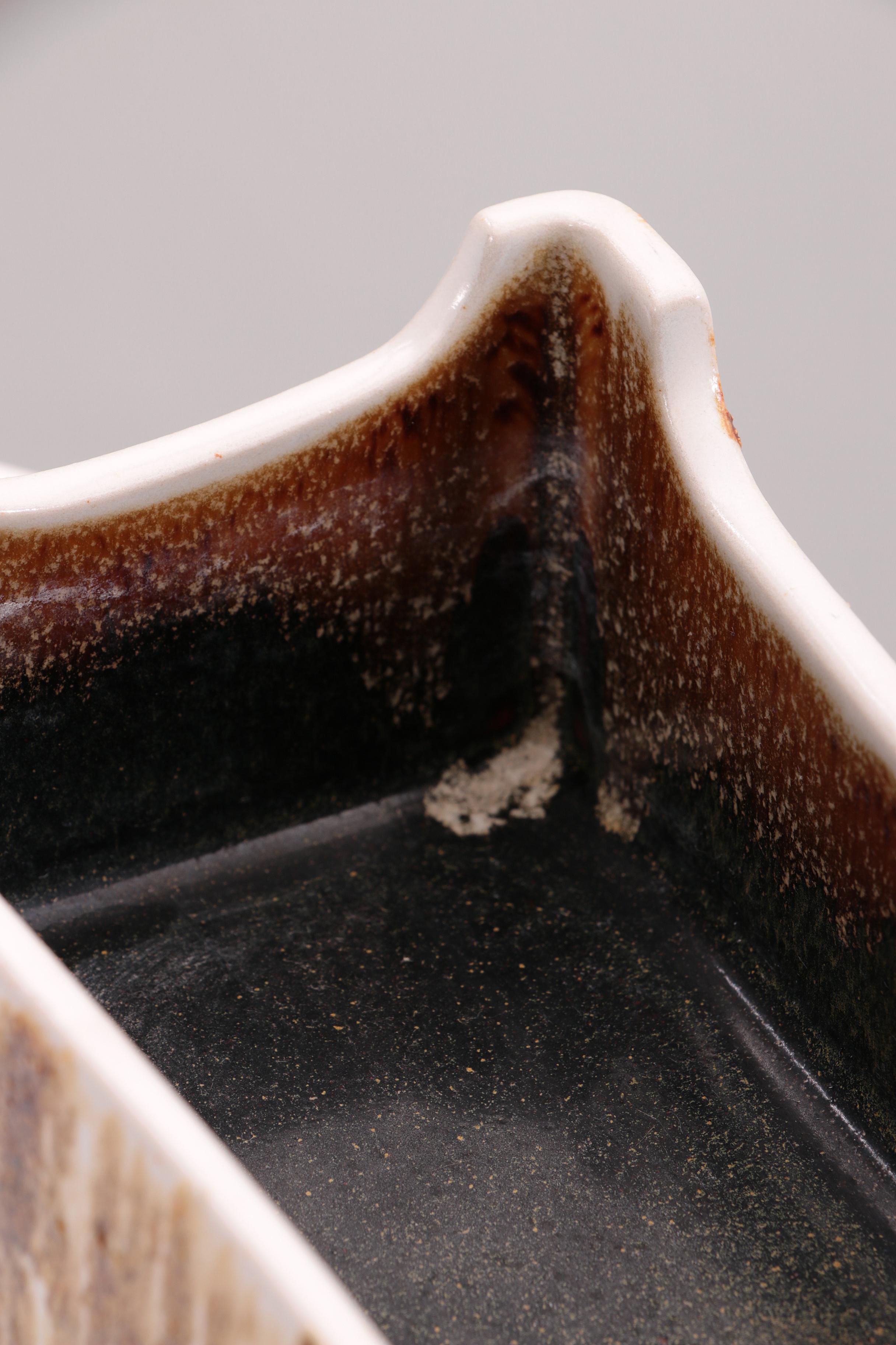 Vintage Yamasan Ikebana Bowl Beautiful Ceramic from, Japan, 1960s 4