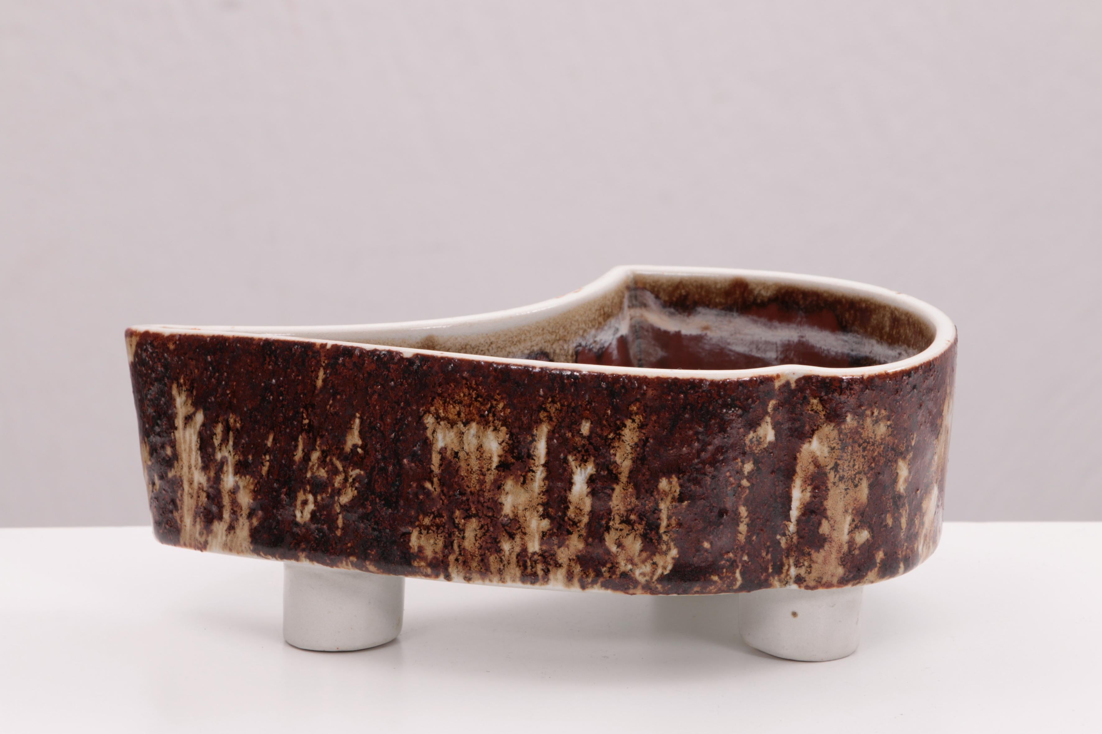Asian Vintage Yamasan Ikebana Bowl Beautiful Ceramic from Japan, 1960s