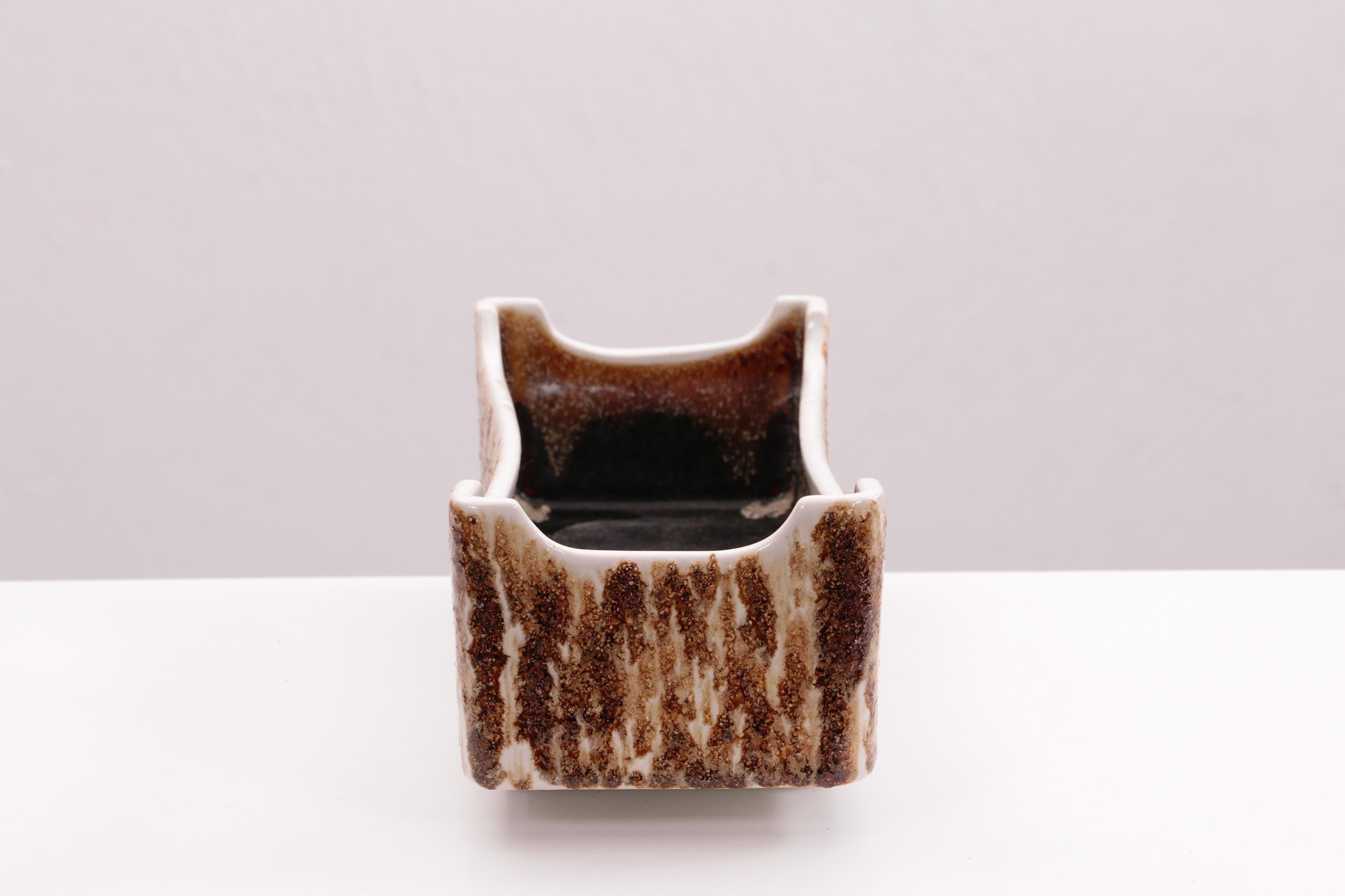 Japanese Vintage Yamasan Ikebana Bowl Beautiful Ceramic from, Japan, 1960s