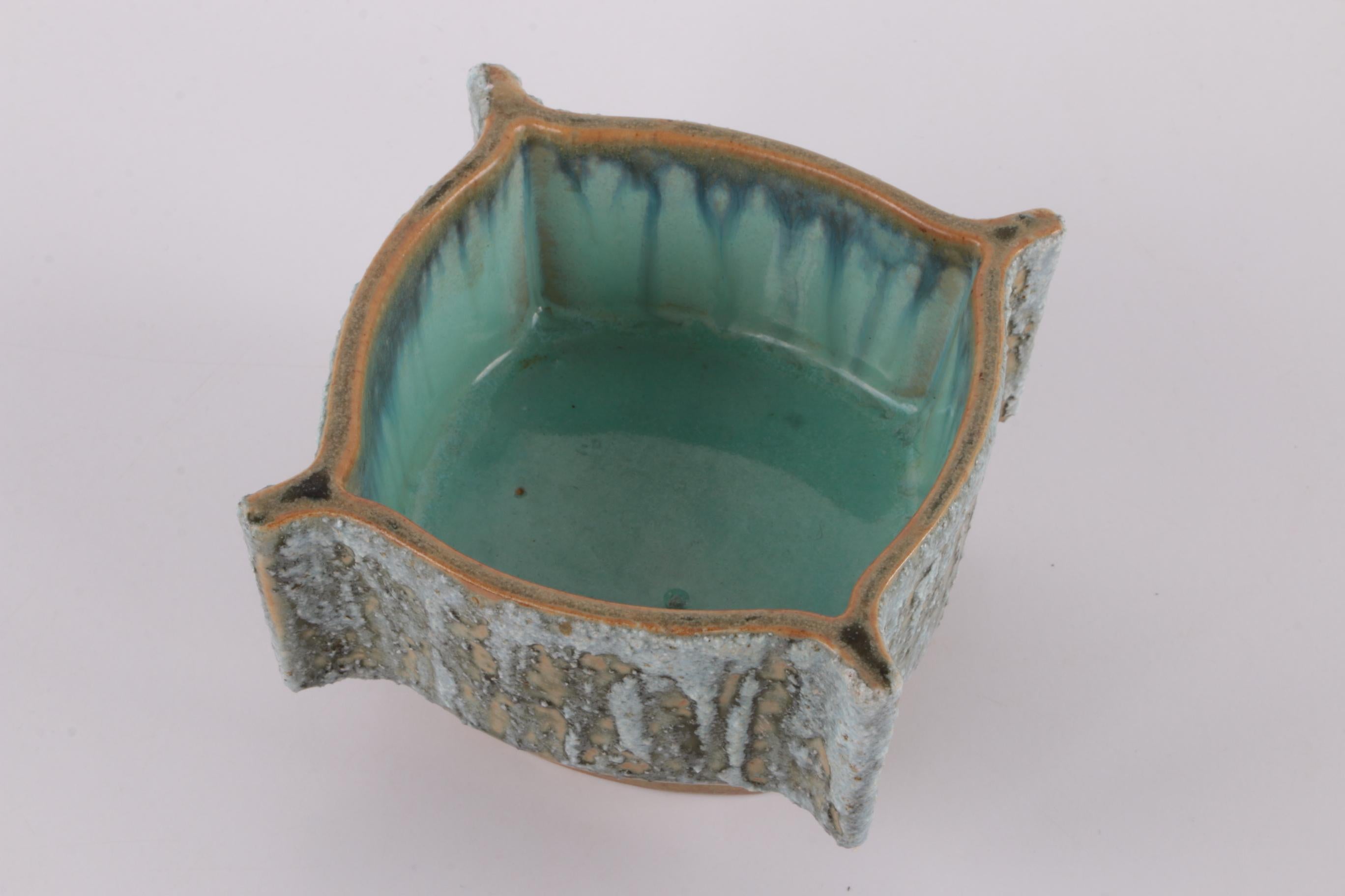 Vintage Yamasan Ikebana Bowl Beautiful Ceramics from Japan 1960s 4