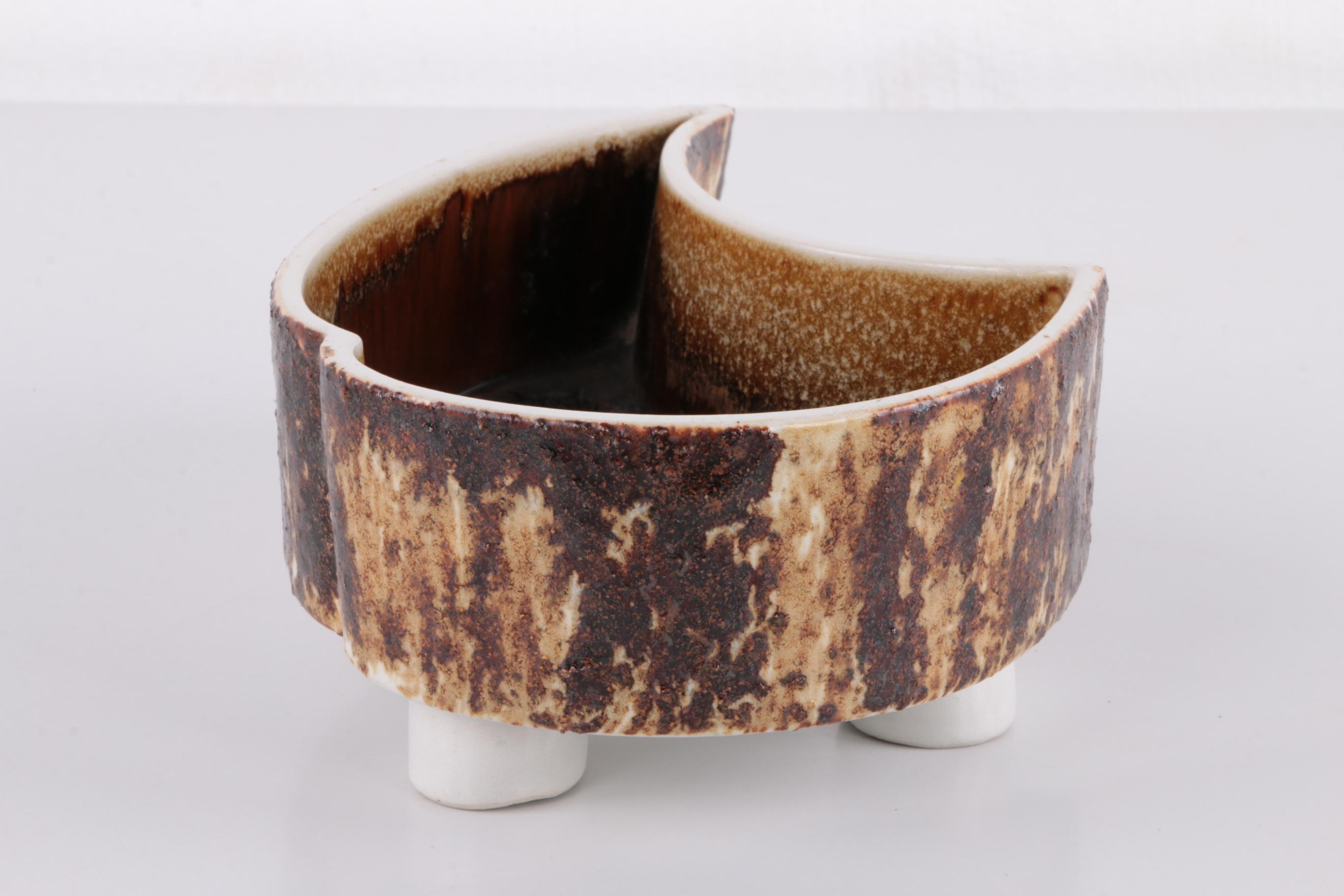 Vintage Yamasan Ikebana Bowl Beautiful Ceramics from Japan 1960s 1