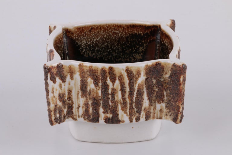 Vintage Yamasan Ikebana Bowl Beautiful Ceramics from Japan 1960s For