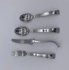 Vintage Yamazaki Patrick"NORDIKA" Design Japanese Stainless Flatware Set of 4