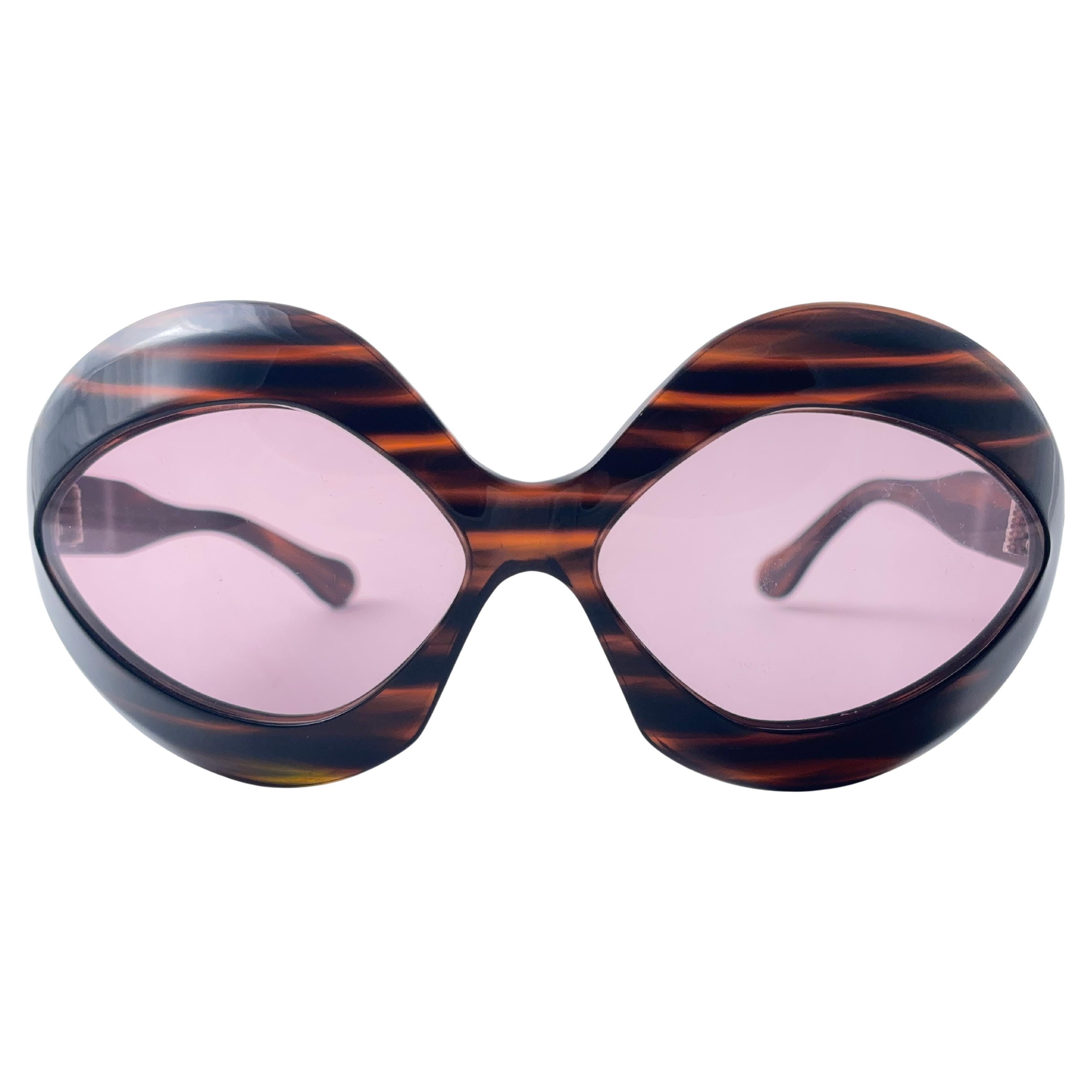 Gafas de sol Vintage Yean Pierre Colosal Mask Tortoise 1960 Made in France