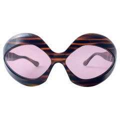 Vintage Yean Pierre Colosal Mask Tortoise 1960 Sunglasses Made in France