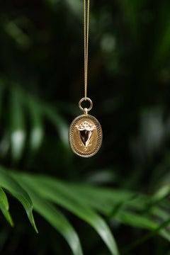 Vintage Year 1932 Oval Shield Award Pendant 9 Carat Yellow Gold