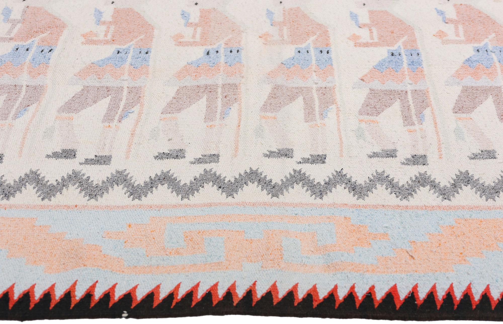 Messicano Tessuto vintage in stile Navajo di Yeibichai in vendita