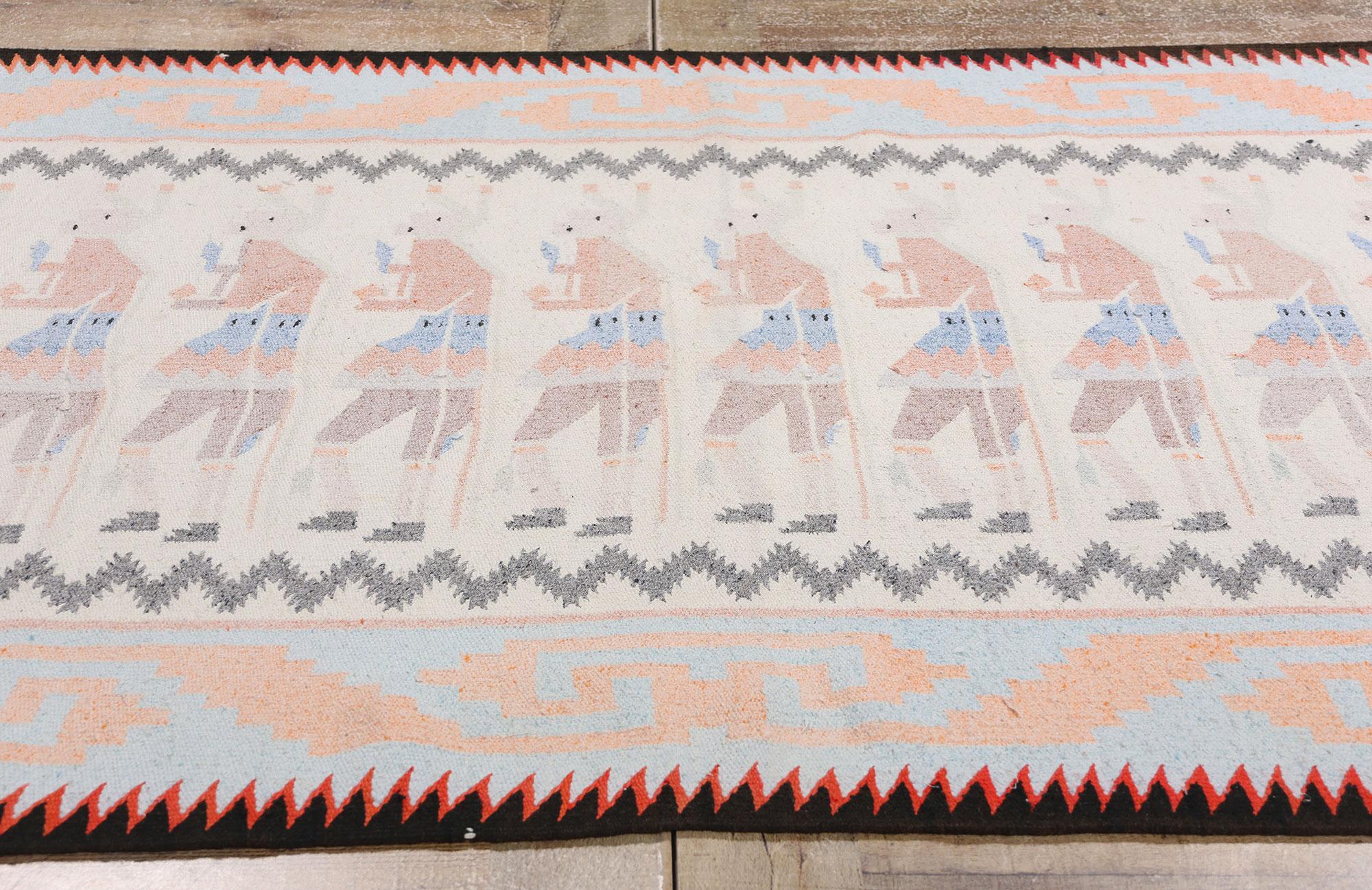 Cotone Tessuto vintage in stile Navajo di Yeibichai in vendita