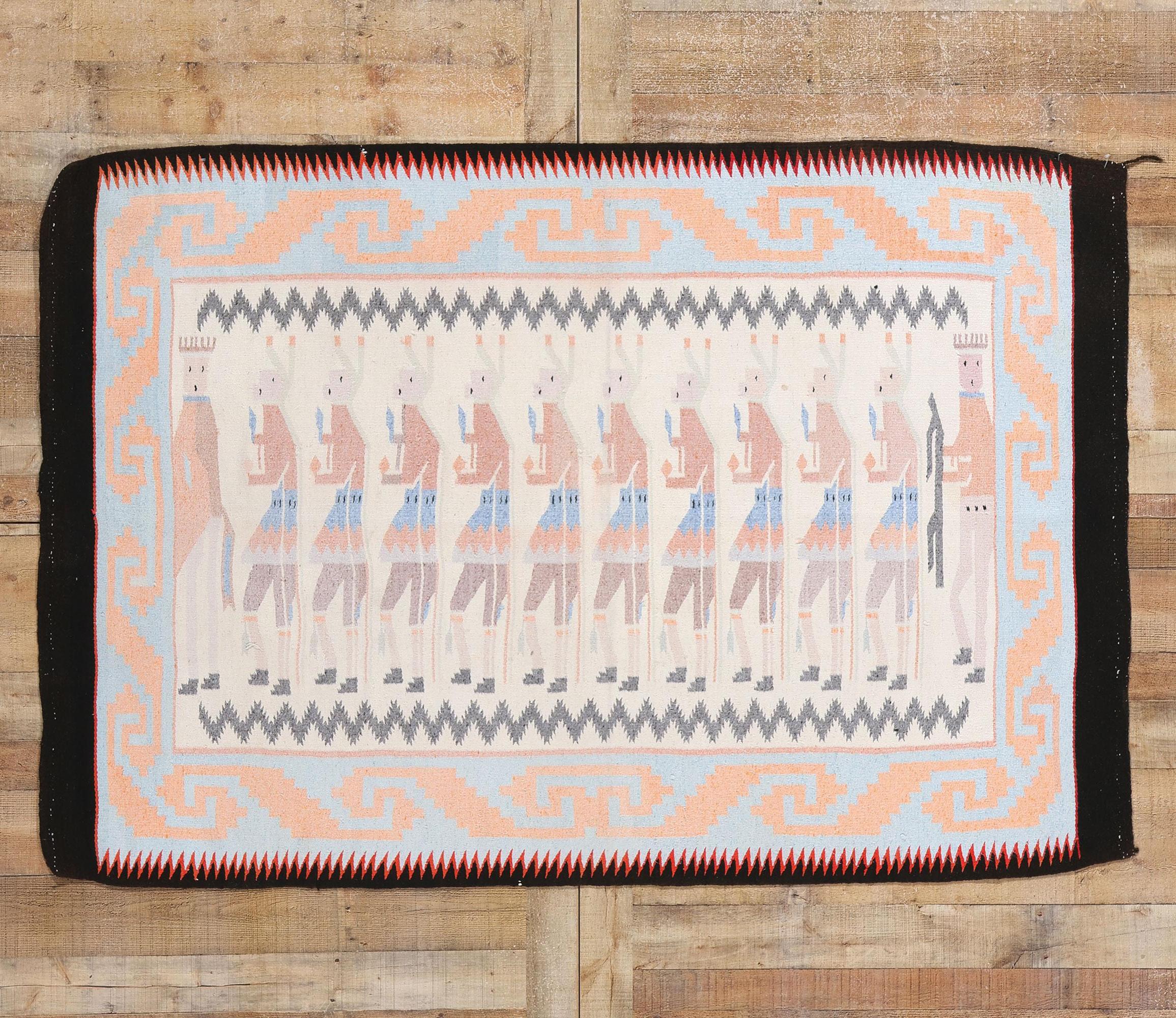 Tessuto vintage in stile Navajo di Yeibichai in vendita 1