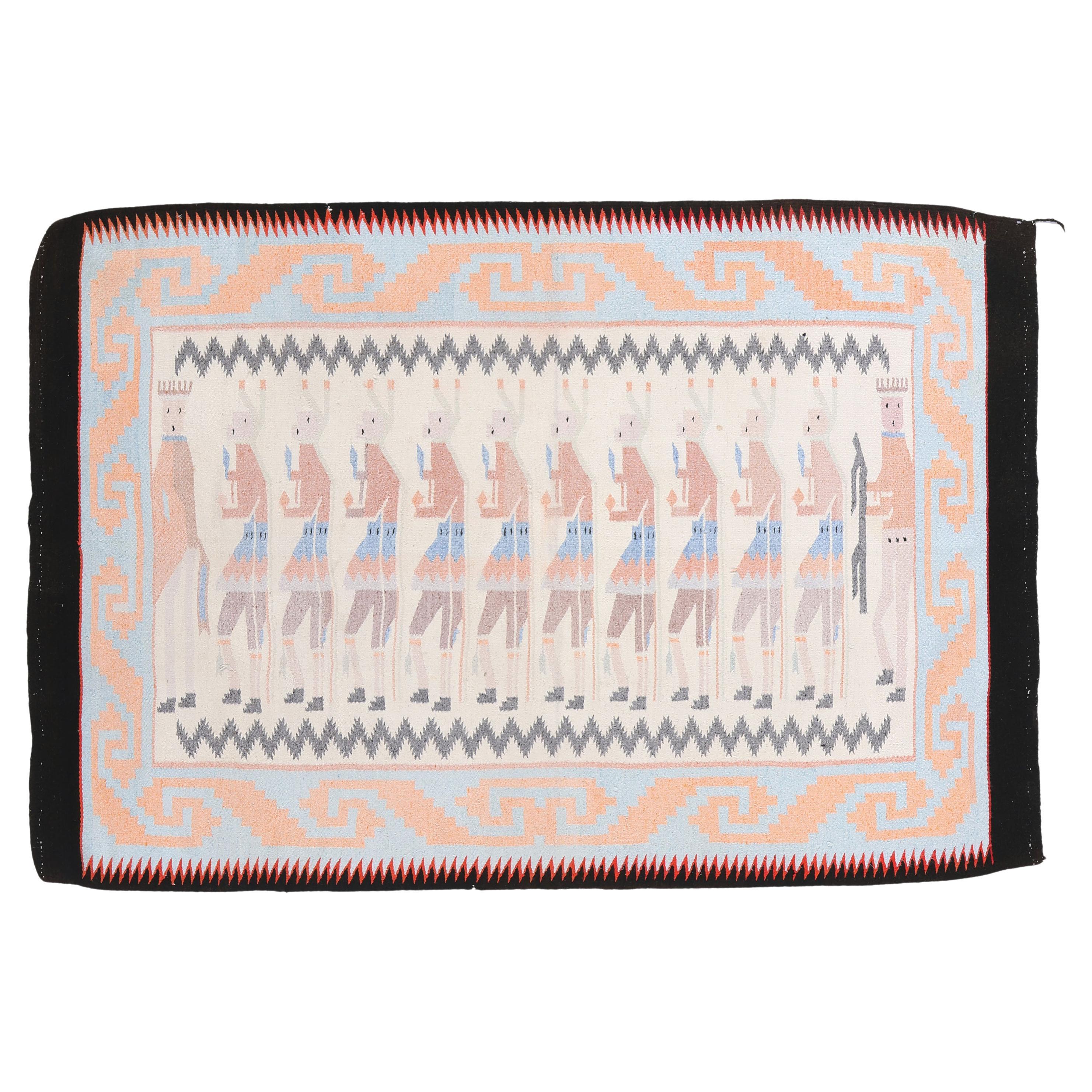 Vintage Yeibichai Navajo-Style Textile