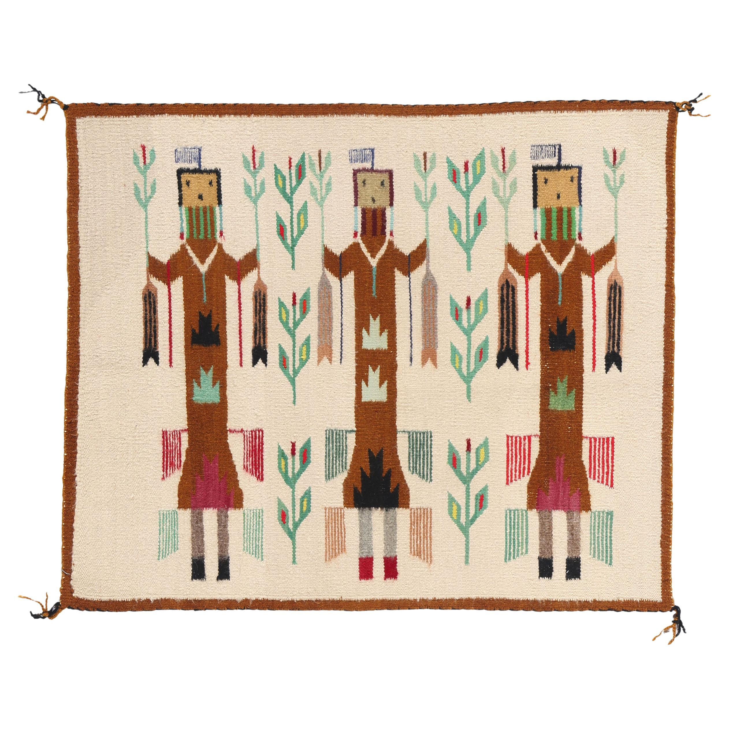 Vintage Yeibichai Navajo-Style Textile