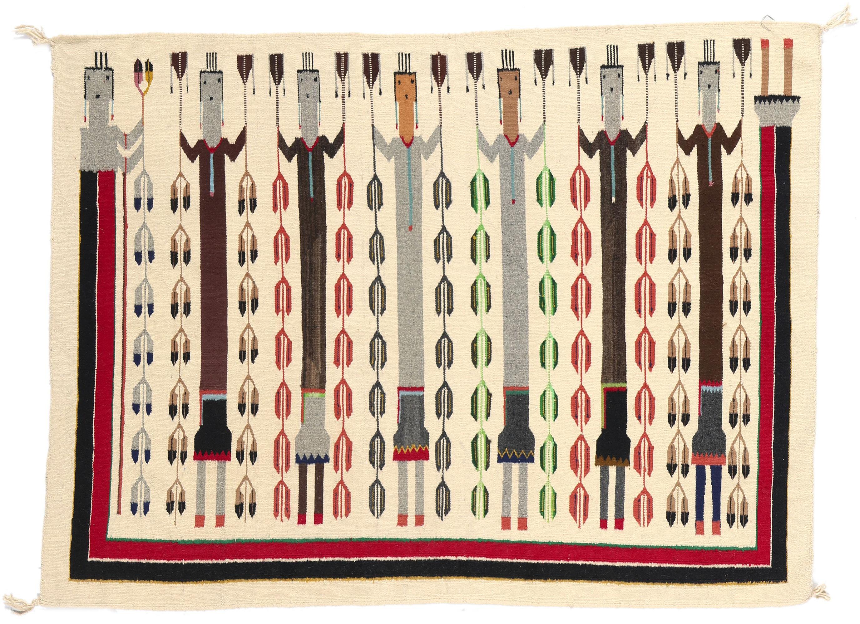 Tappeto Navajo del 1940 in stile Yei Bi Chei con stile moderno del sud-ovest in vendita 1