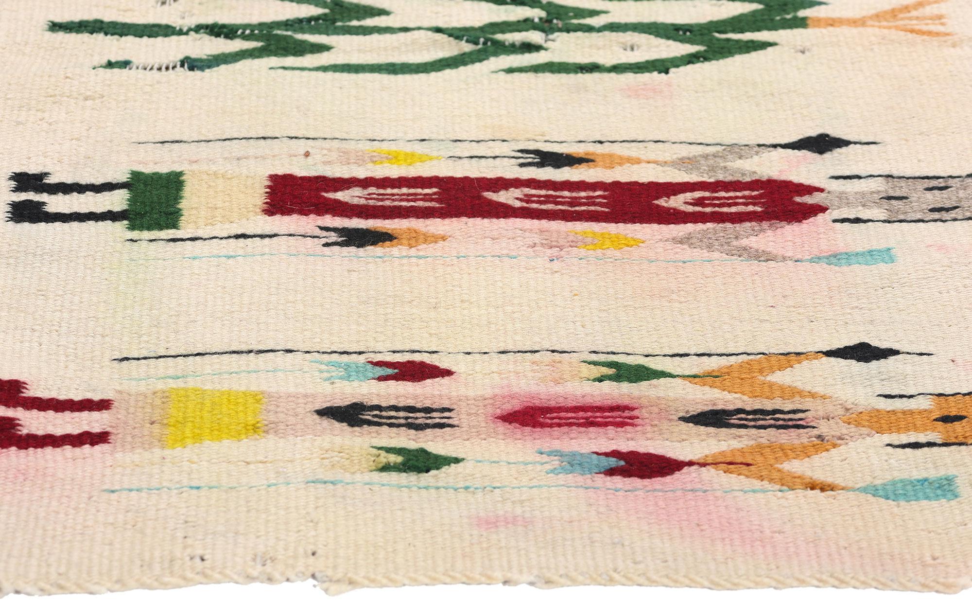 Hand-Woven Vintage Yeibichai Navajo-Style Textile For Sale