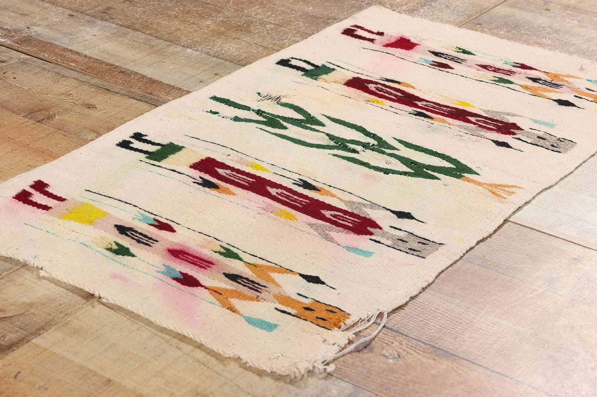 Wool Vintage Yeibichai Navajo-Style Textile For Sale